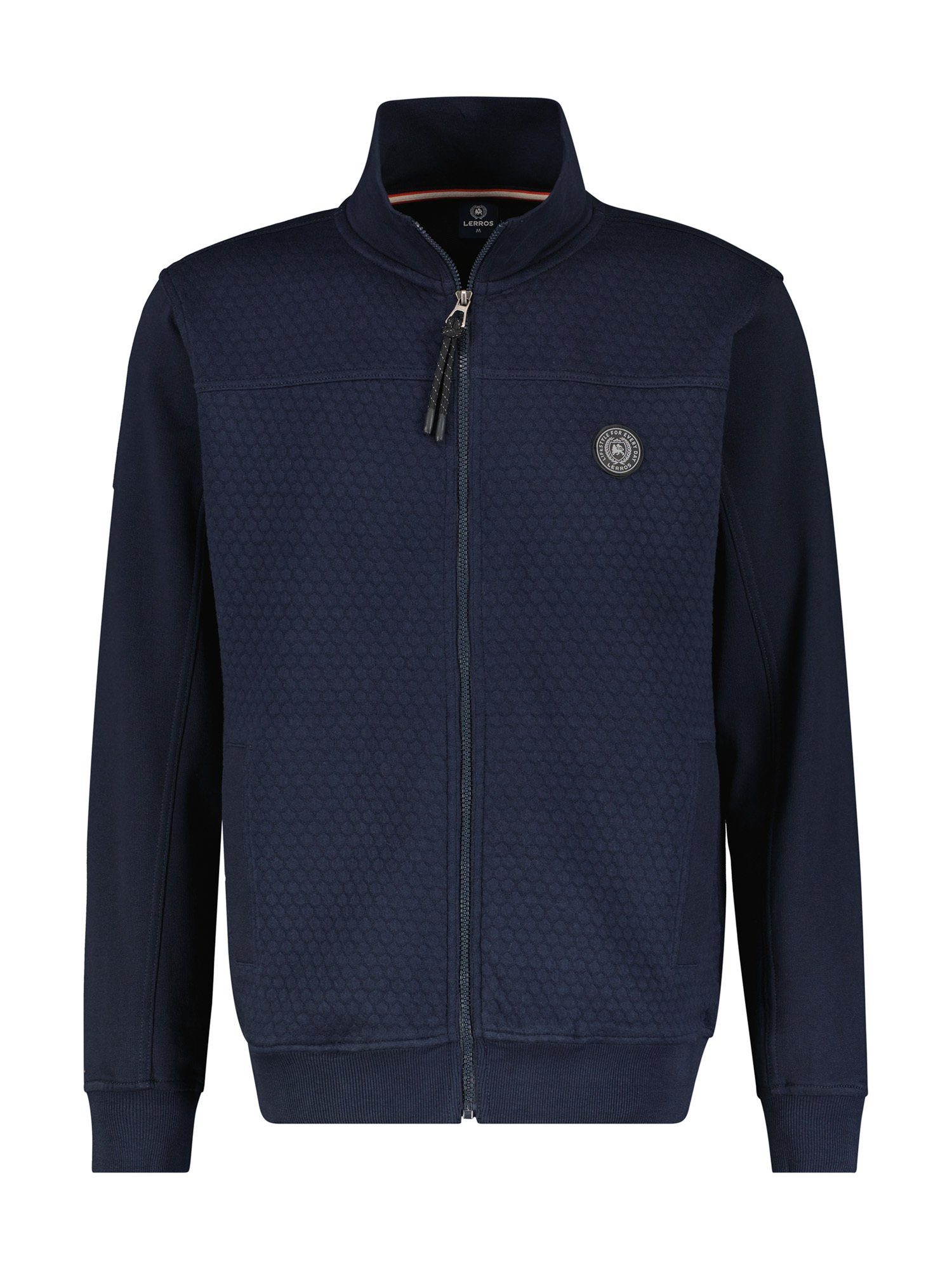 Lerros Sweatshirt LERROS brei troyer met steppnaden