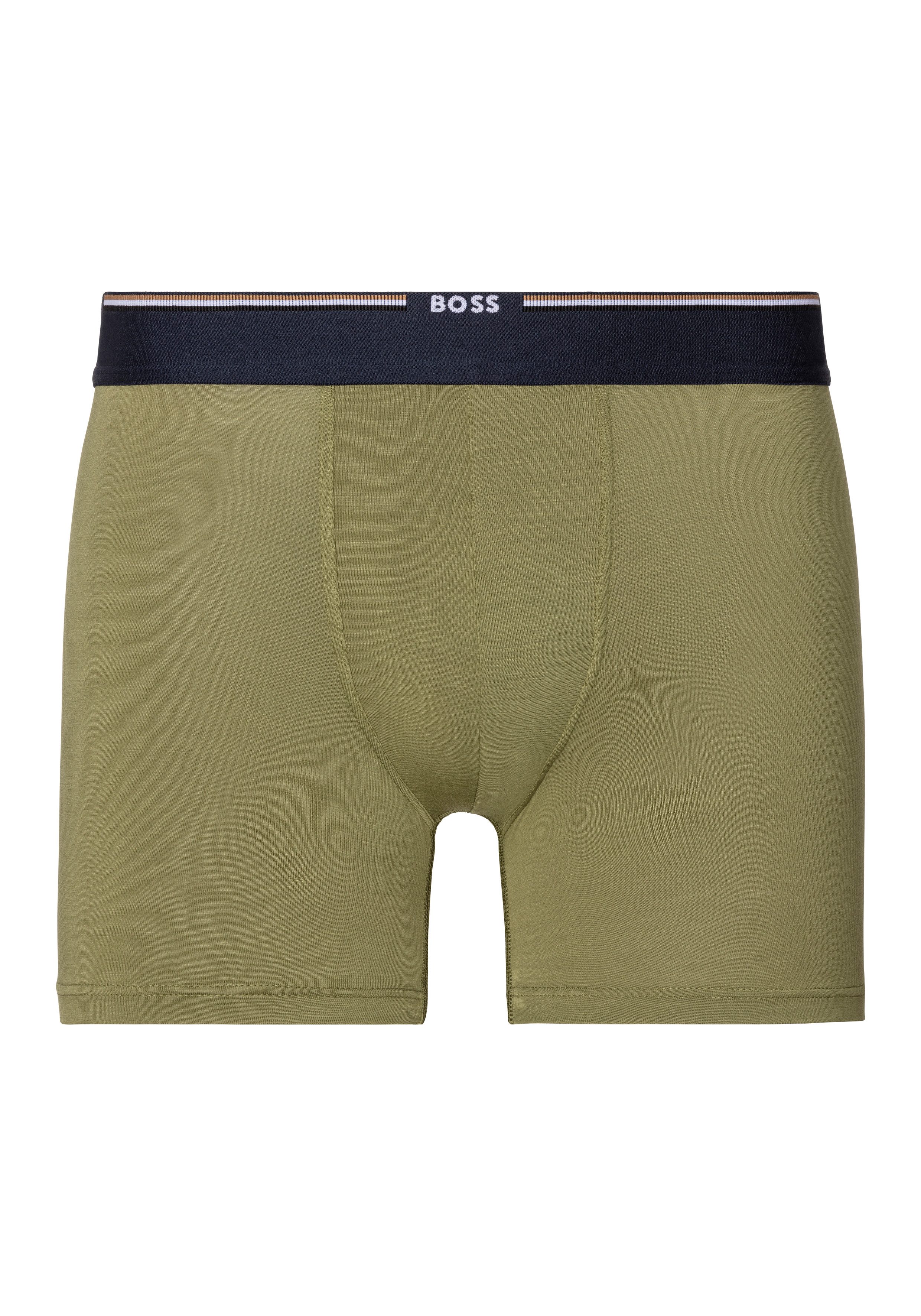 BOSS Boxershort BoxerBr 3P Natura met logo-opschrift op de band (set, 3 stuks)