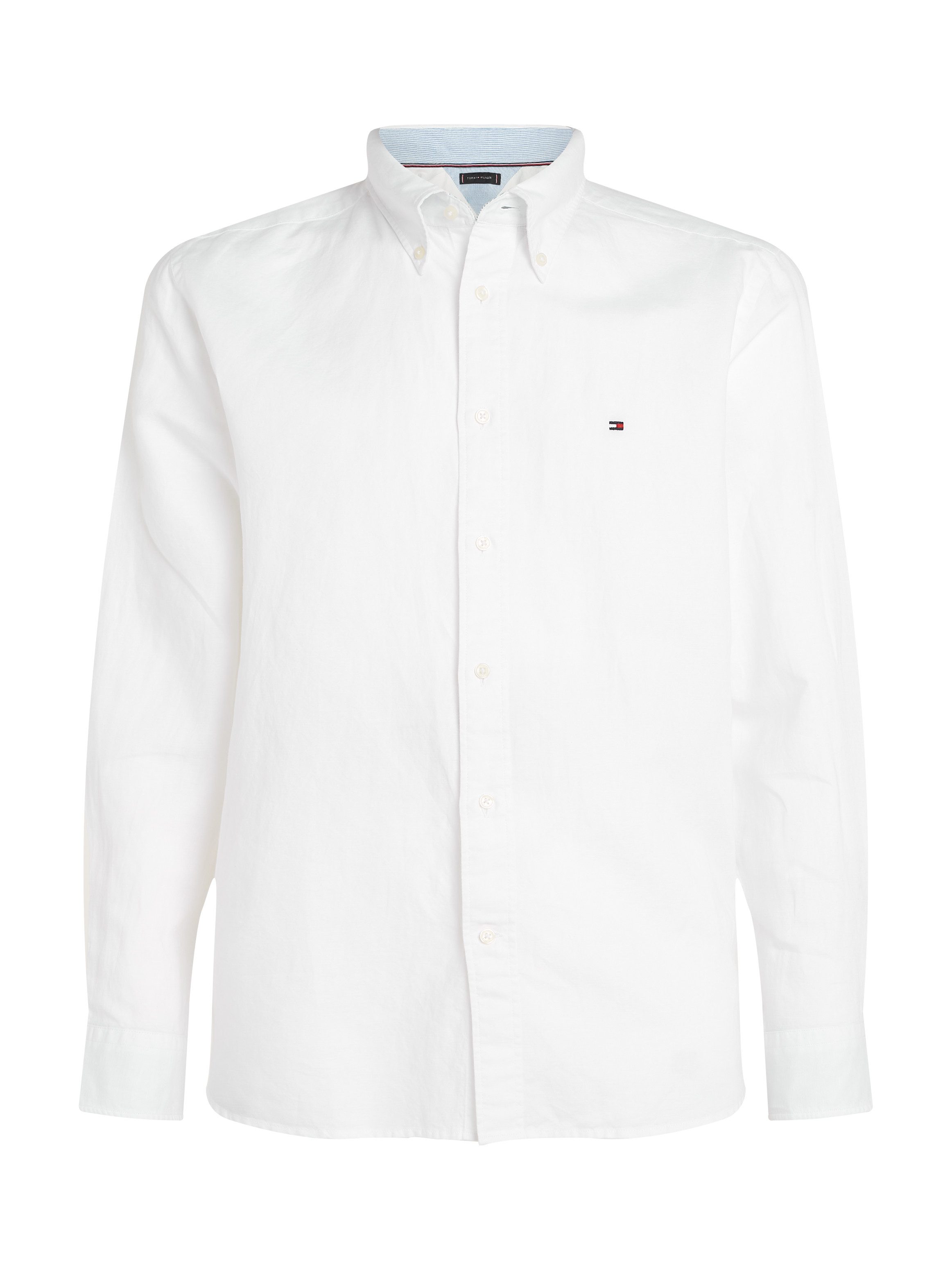 Tommy Hilfiger Overhemd met lange mouwen LINEN BLEND SOLID RF SHIRT