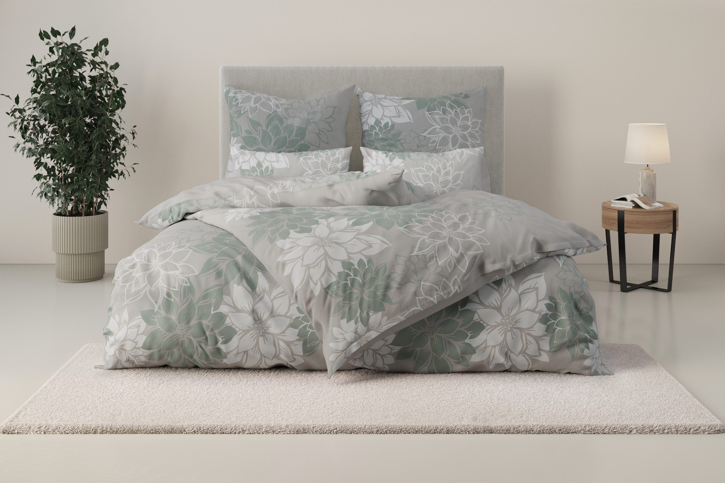 Home affaire Overtrekset Susan in mt. 135x200 of 155x220 cm in verschillende kwaliteiten, romantische dekbedovertrek met bloemen (2-delig)