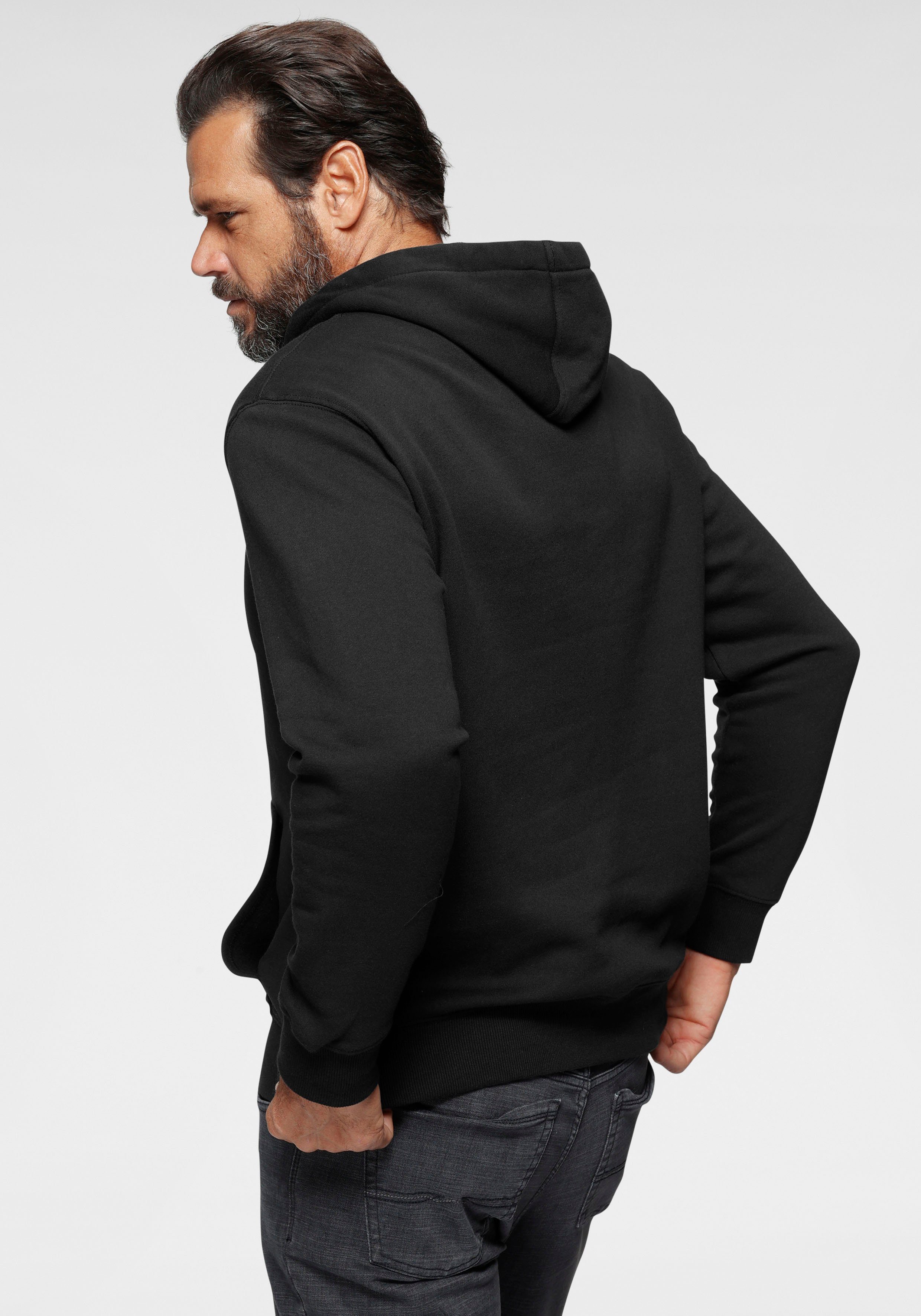 Man's World Hoodie lange mouwen, losse pasvorm, effen, met capuchon