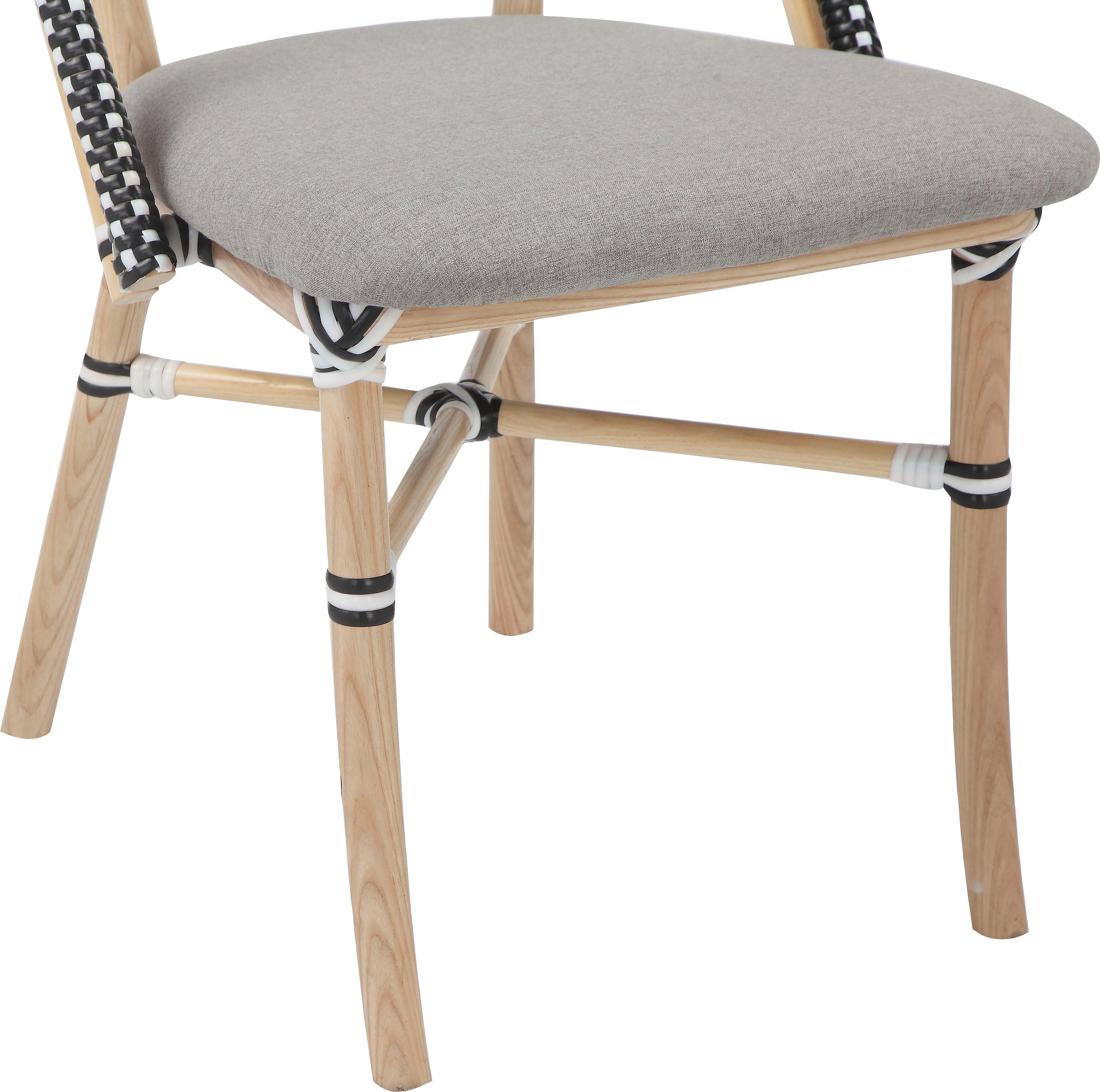 Home affaire Eetkamerstoel Rue de Belliard, TOPSELLER!, OTTOs Choice Webstof bekleding, massief essen houten onderstel, zithoogte 46,5 cm