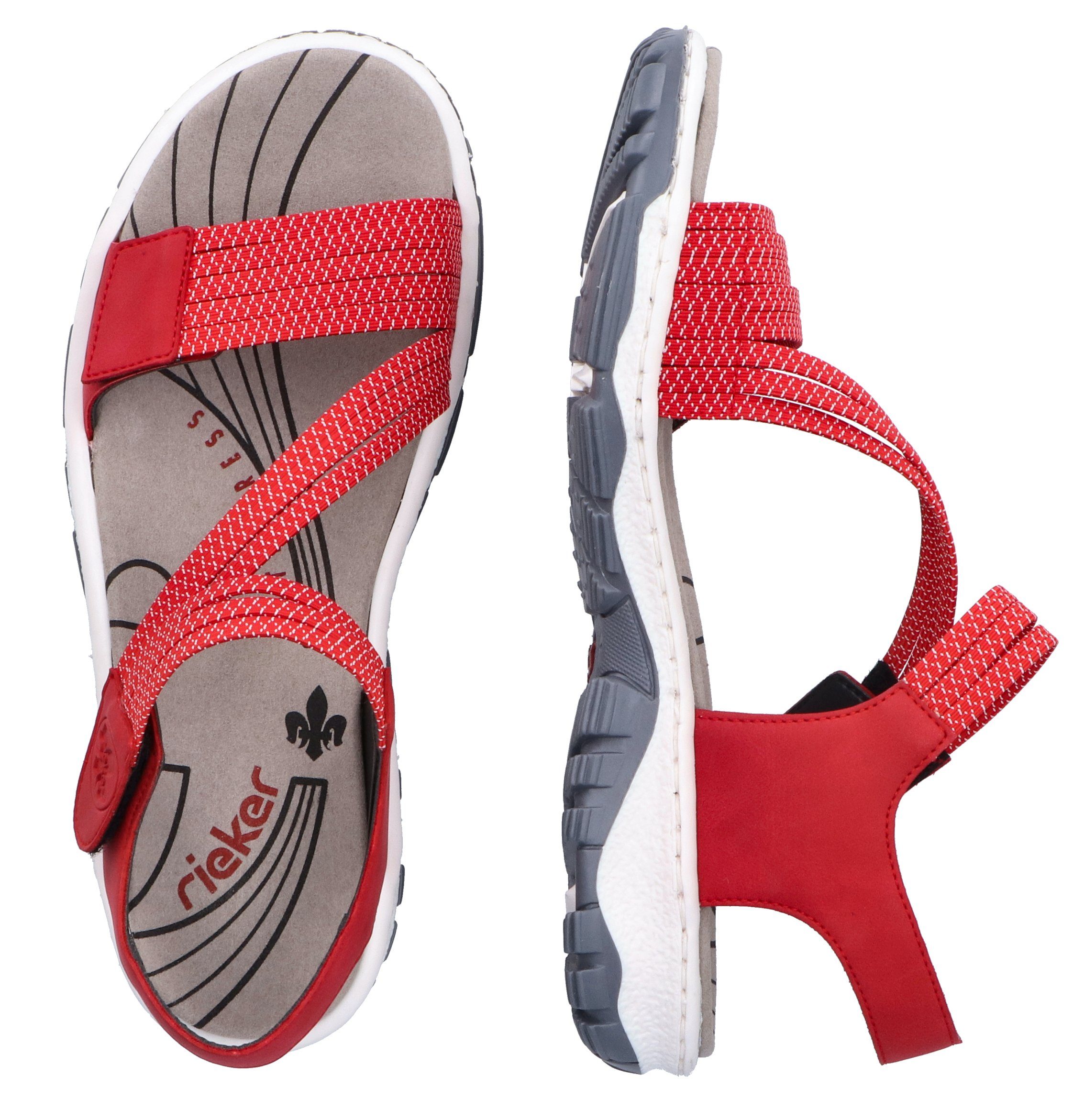 Rieker Sandalen zomerschoen, sandaal, klittenbandschoen, in sportieve uitstraling