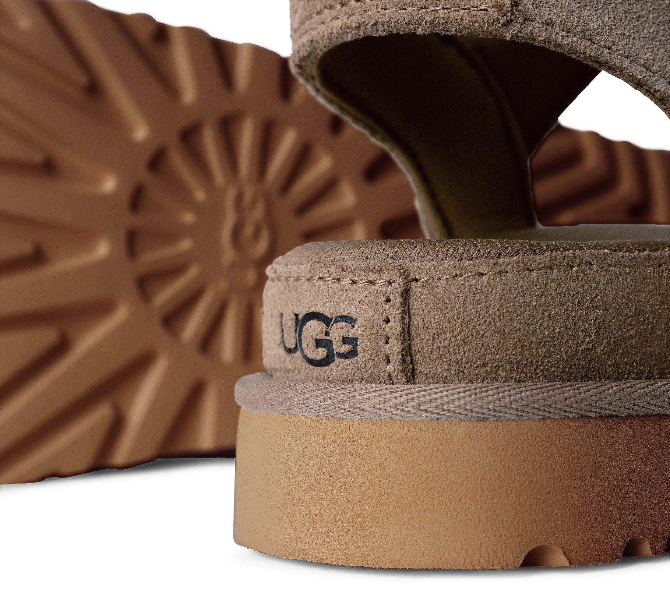UGG Plateausandalen W GOLDENSTAR , plateausandaal, sandaal met klittenbandsluiting