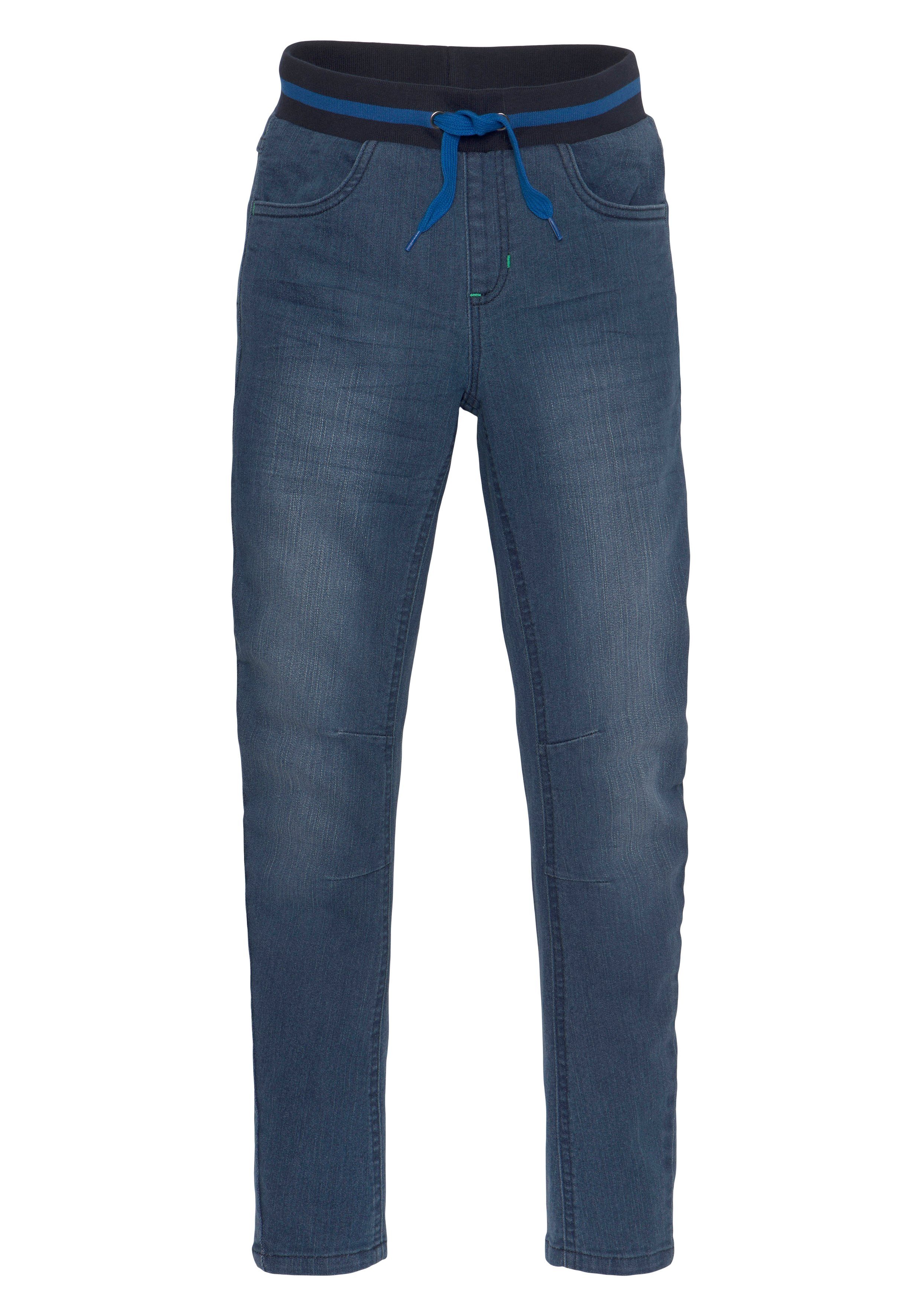 KangaROOS Comfortjeans Stretch jeans with slim leg for boys smalle broekpasvorm, used-wassing, comfortabele taille