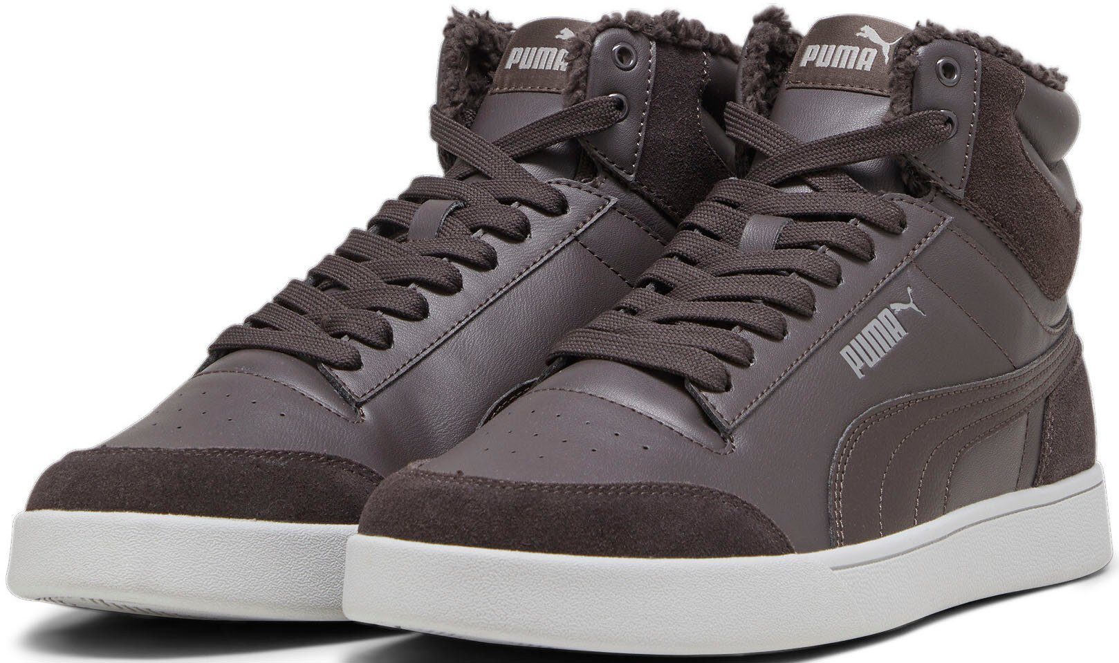 puma sneakers shuffle mid fur grijs