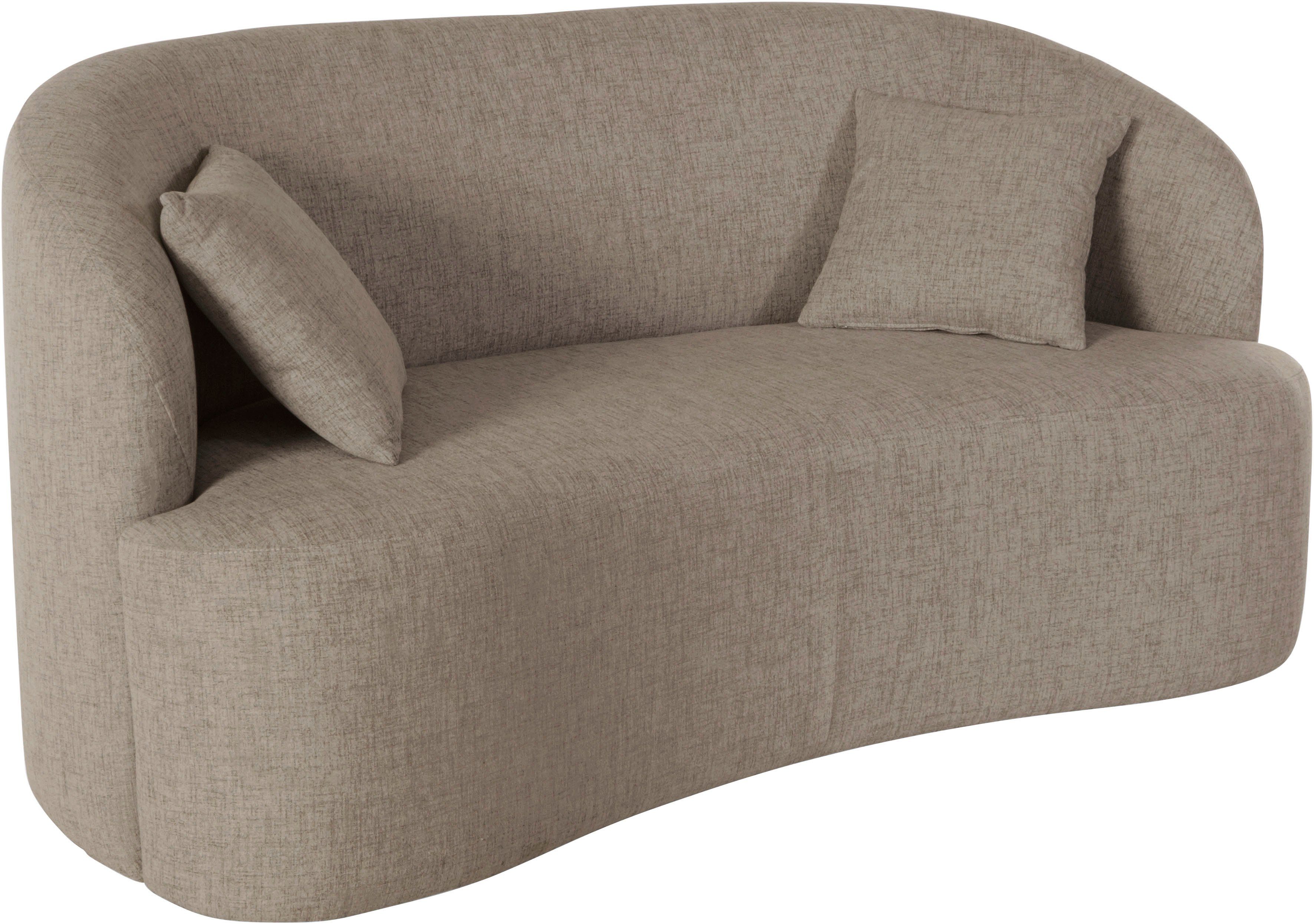 LeGer Home by Lena Gercke 2-zitsbank Dilara afgeronde rugleuning en front, in 3 stofkwaliteiten