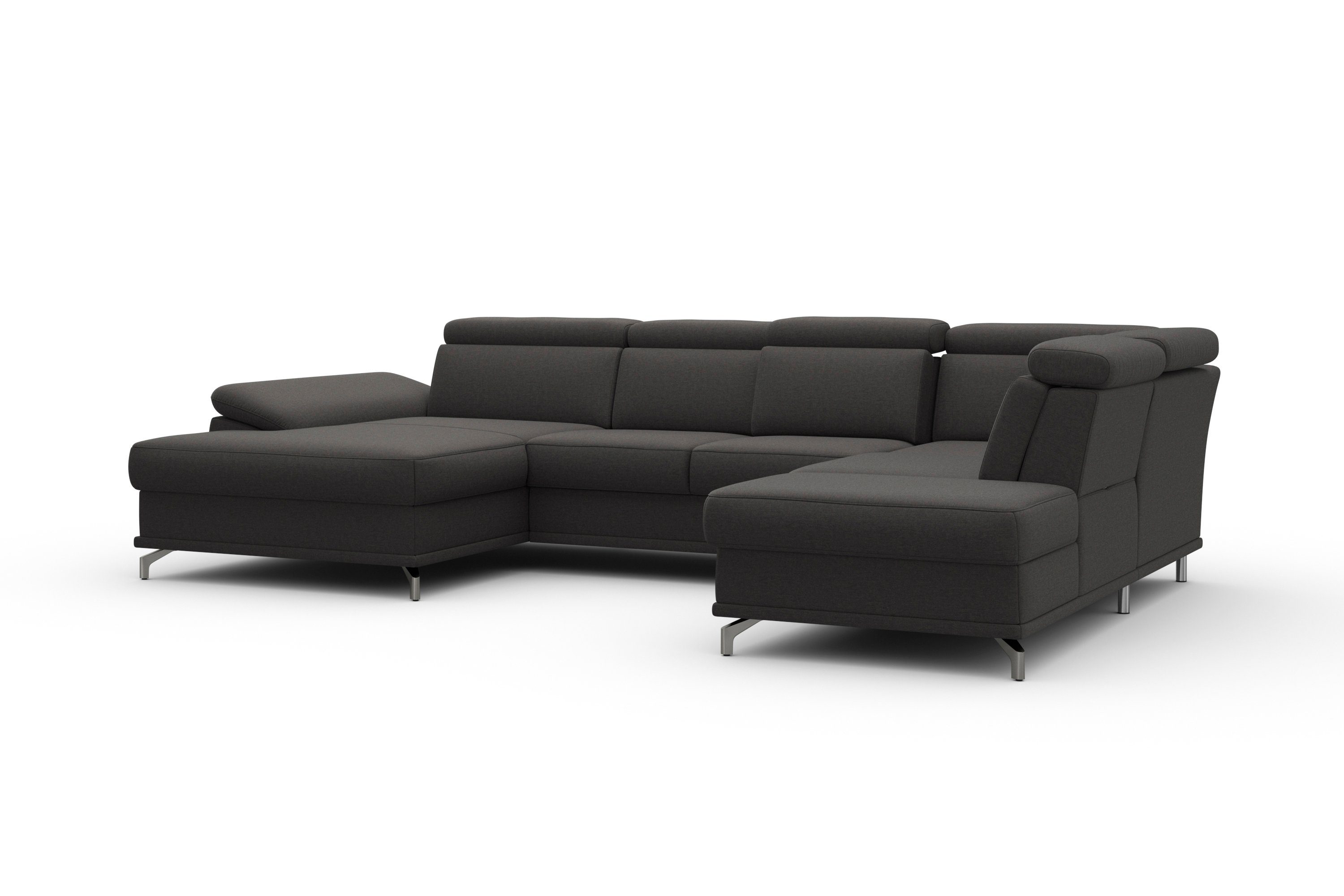 sit&more Zithoek Cabrio U-vorm, met zitdiepteverstelling, arm- en hoofdsteunverstelling