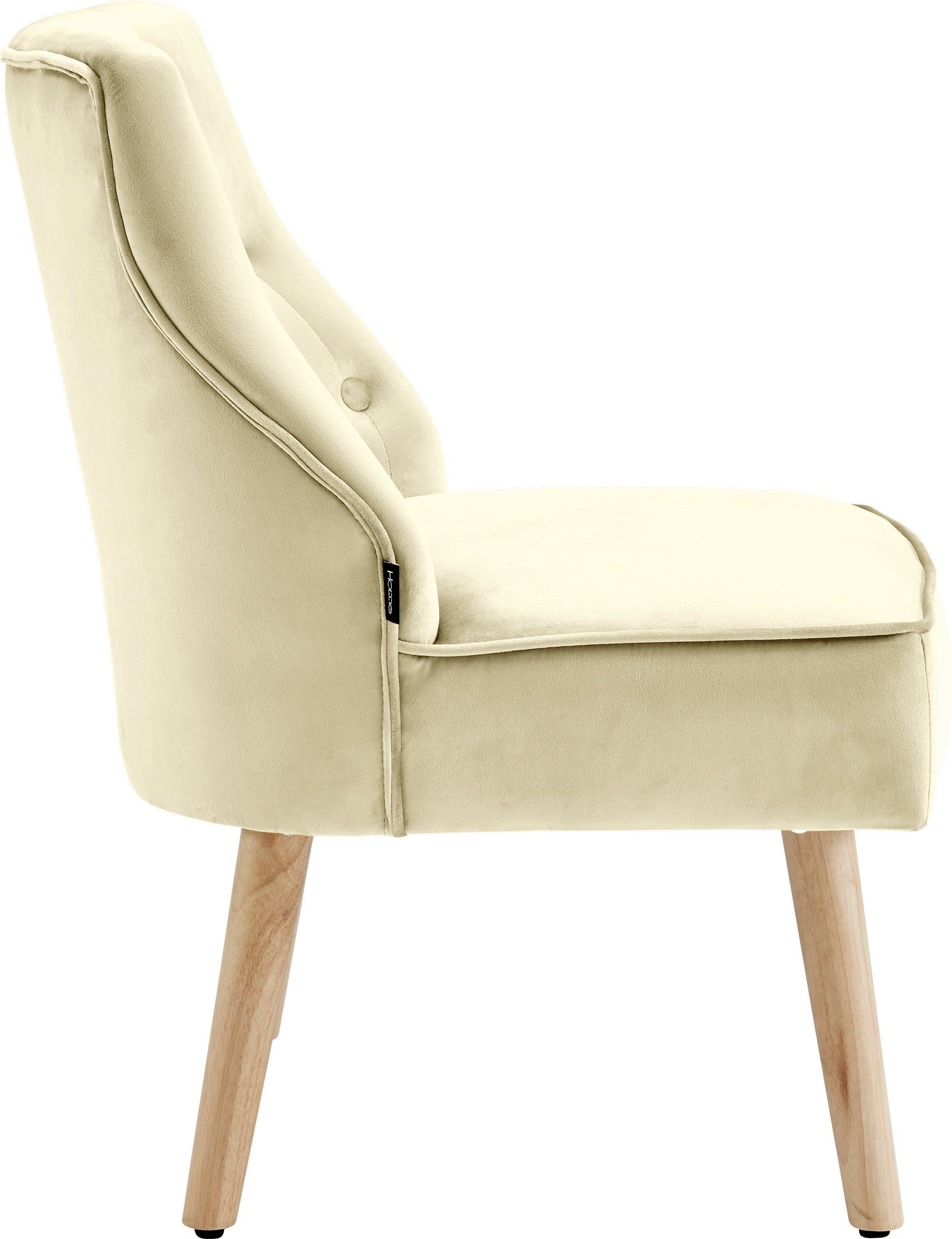 Home affaire Eetkamerstoel Emery set van 2, van mooie zachte fluwelen bekleding, zithoogte 42 cm