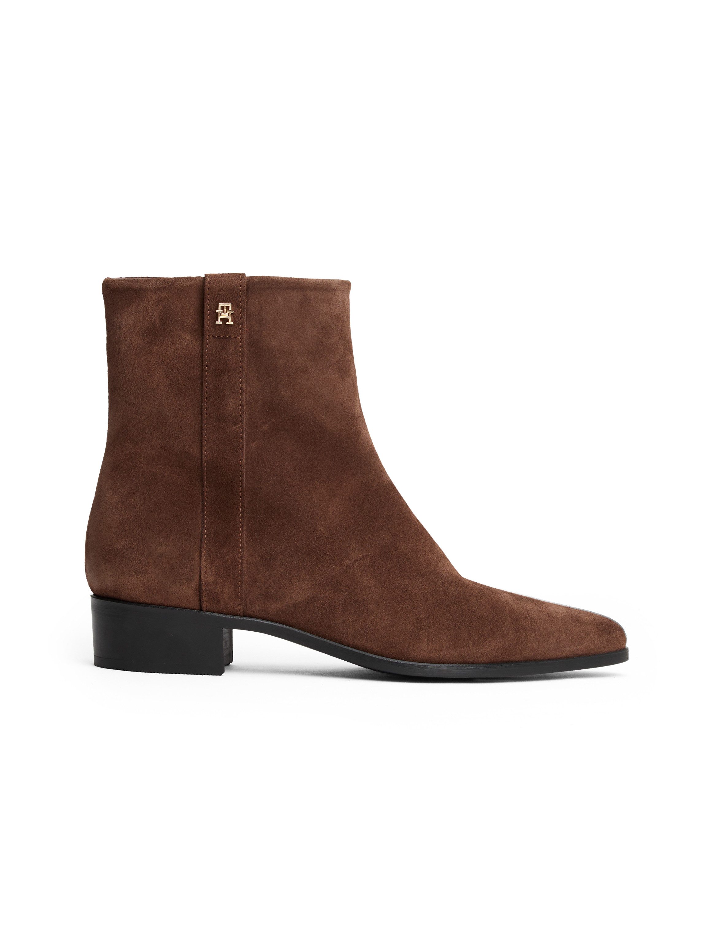 Tommy Hilfiger Laarsjes TH SUEDE POINTY ZIP BOOTIE