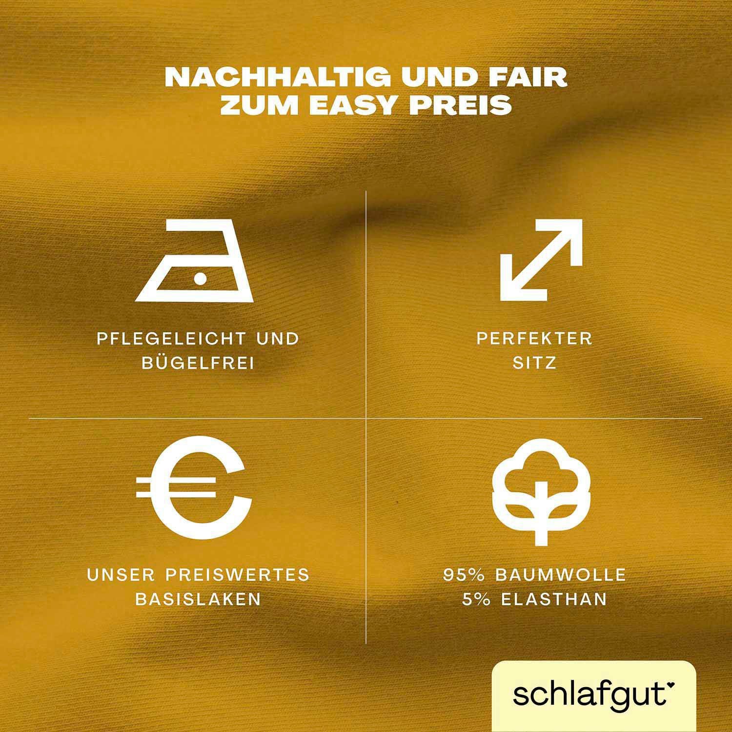 Schlafgut Hoeslaken EASY jersey elastaan MADE IN GREEN by OEKO-TEX® (1 stuk)