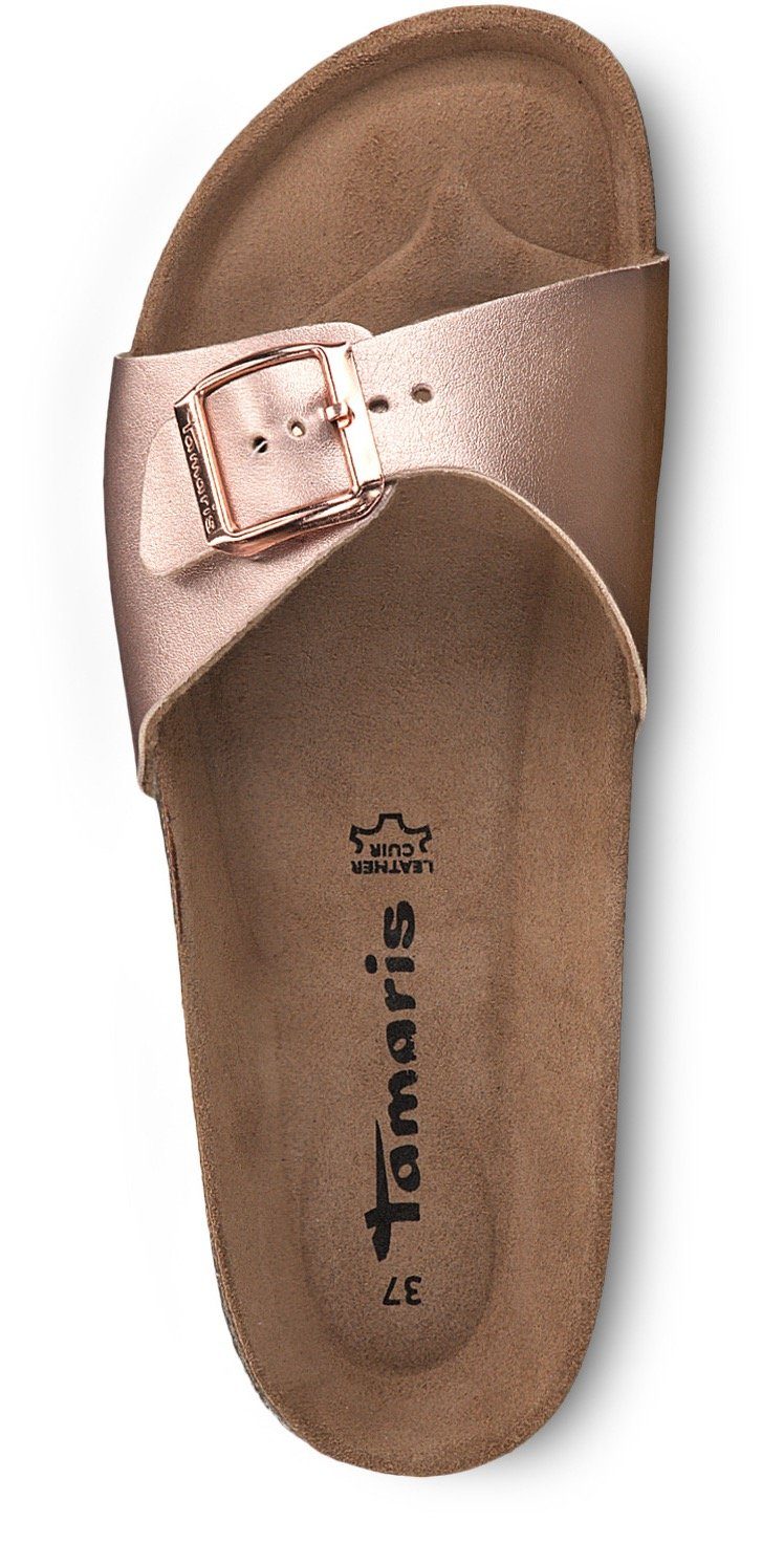 Tamaris Slippers in een metallic look in de online winkel | OTTO