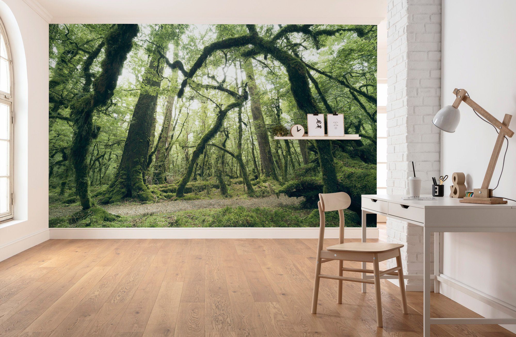 Komar Vliesbehang Digitale print vlies - Ancient Green - Afmeting 450 x 280 cm (9 stuks)