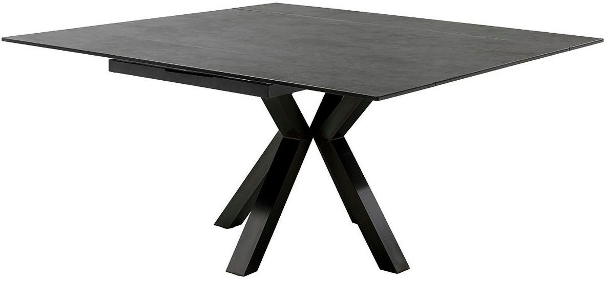 MCA furniture Eettafel PALLINI uitschuifbare tafel 90-150 cm Keramiek, metaal, lengteschuif, uittrekbaar, tafelblad 13 mm