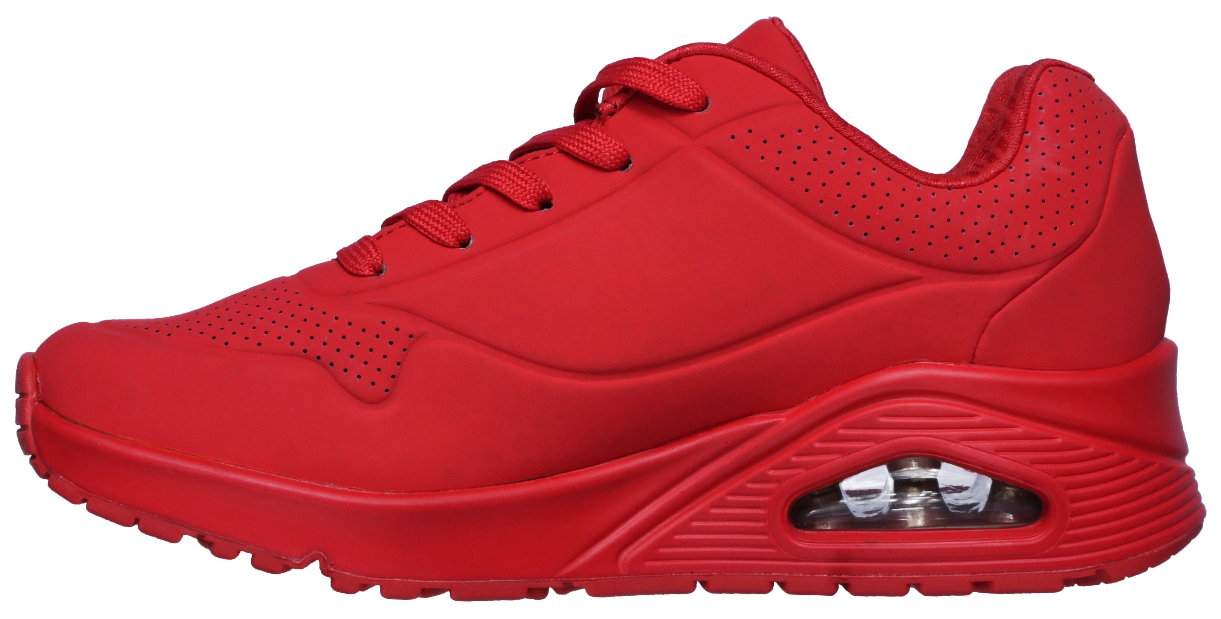 Skechers Sneakers met sleehak UNO STAND ON AIR Vrijetijdsschoen, lage schoen, veterschoen met zacht gevoerde binnenzool