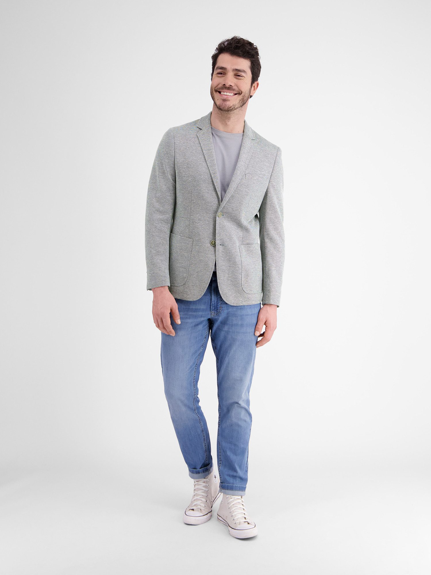 Lerros Jerseycolbert LERROS jersey blazer met steekzak