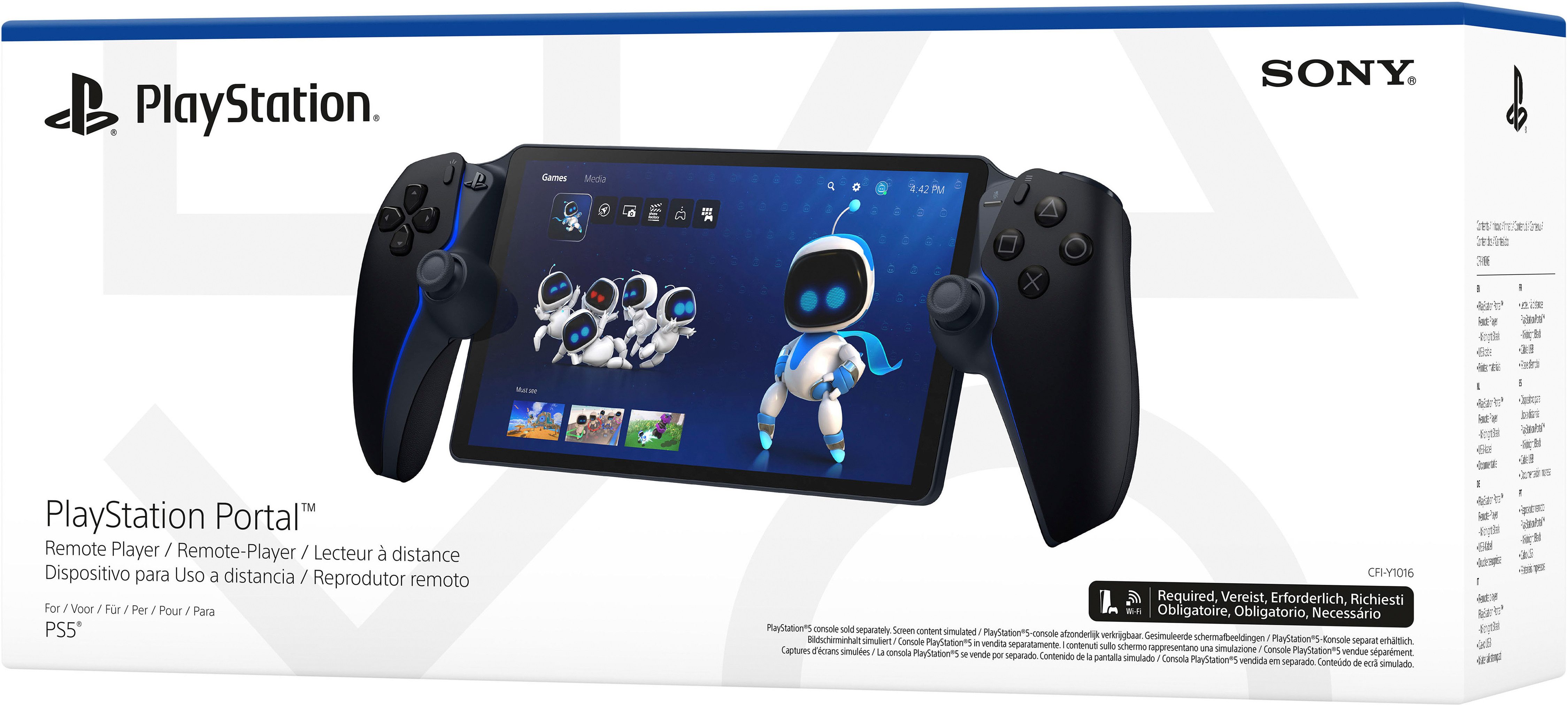 PlayStation 5 Gameconsole Portal Remote-Player Midnight Black