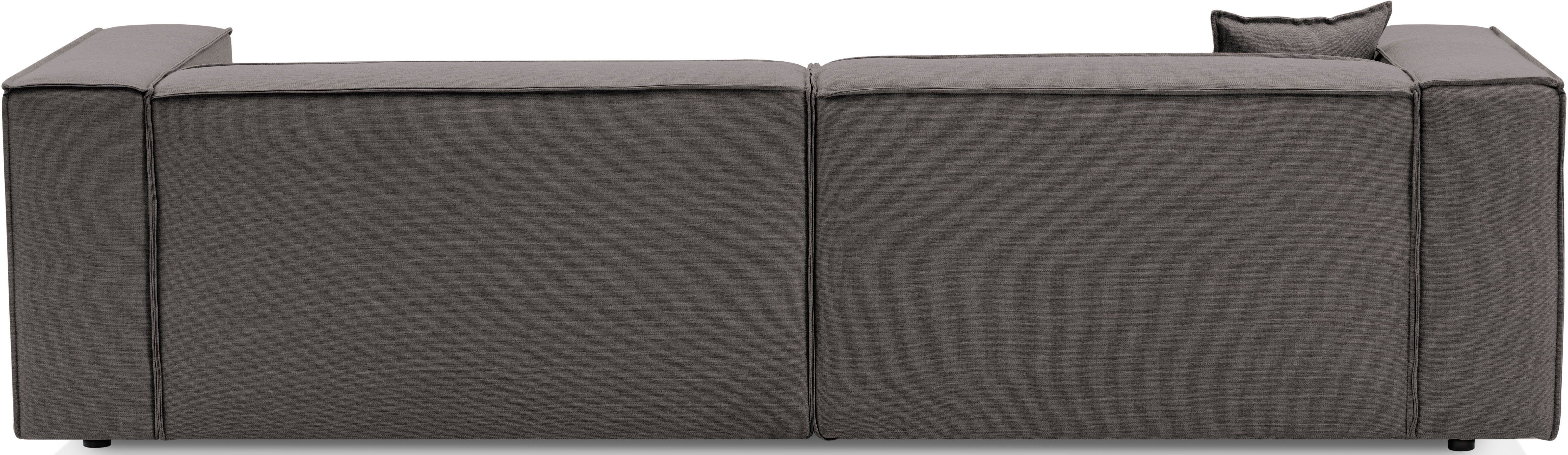 LeGer Home by Lena Gercke 3-zitsbank PIARA, bank met biesnaad, sofa in cord of linnenlook