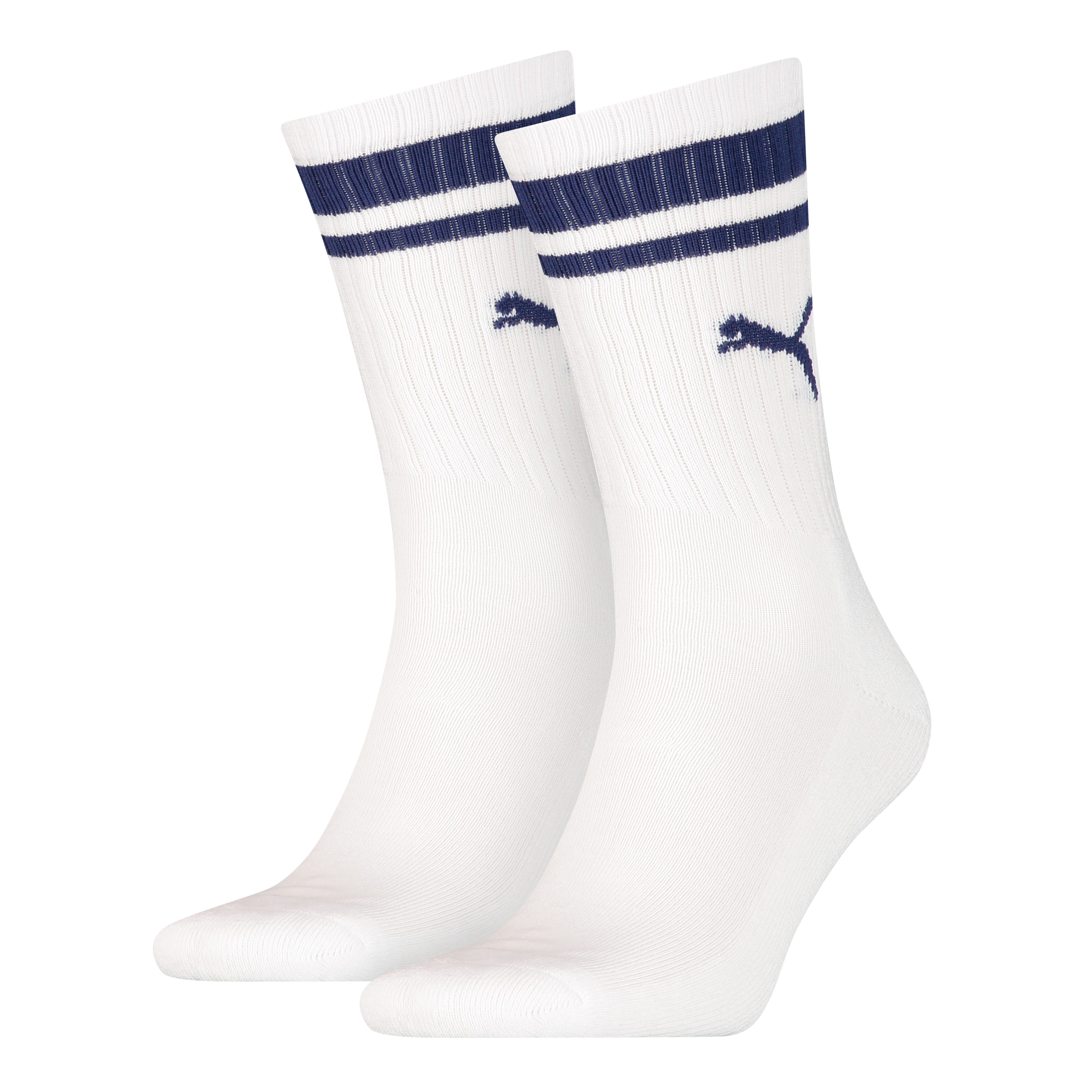 PUMA Sokken PUMA UNISEX HERITAGE CREW SOCK (2 paar) jongens sokken maat 39-42 wit