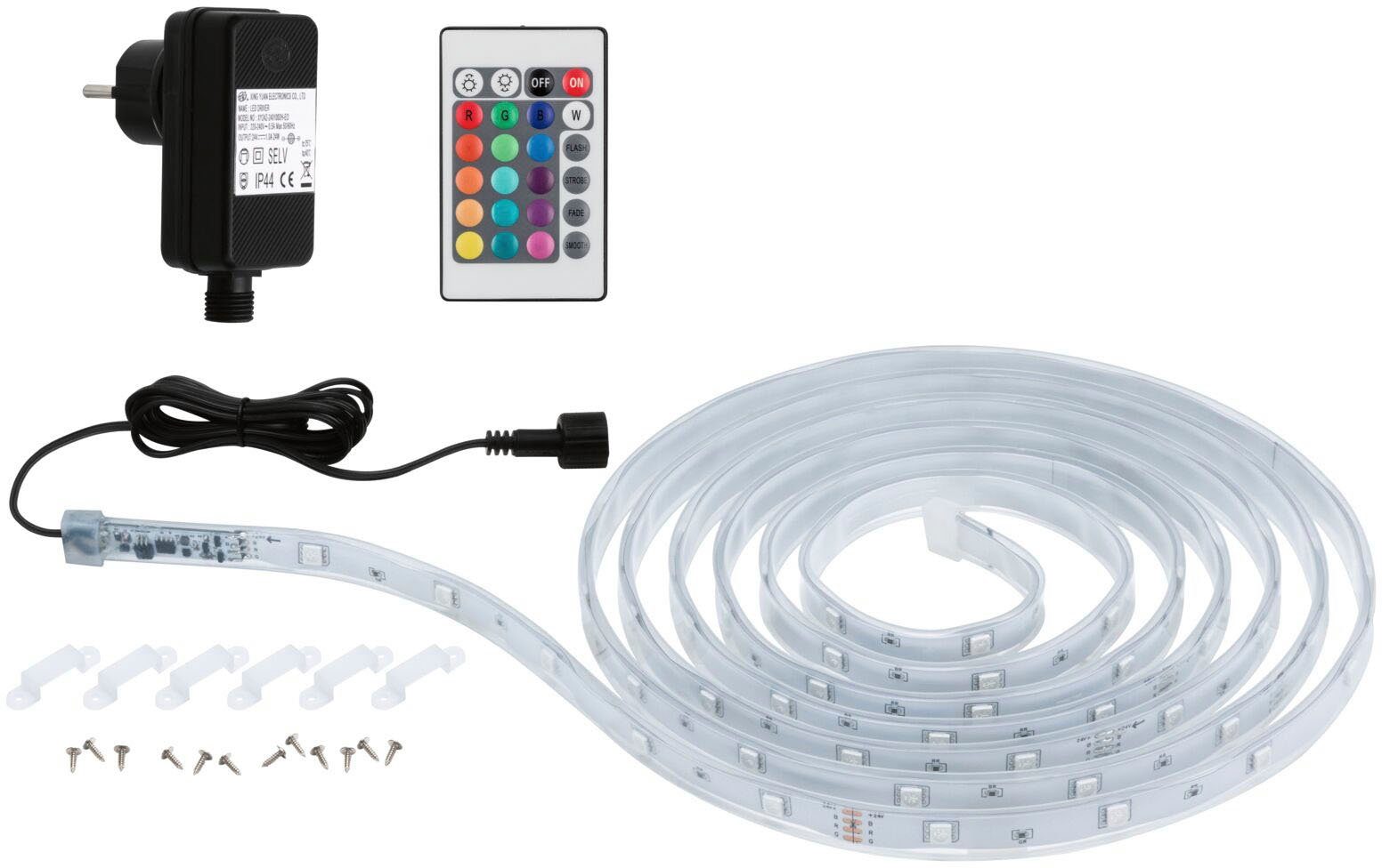Paulmann Led-strepen SimpLED Outdoor Basisset 3m IP44 8,5W 52lm/m RGB gecoat (1 stuk)
