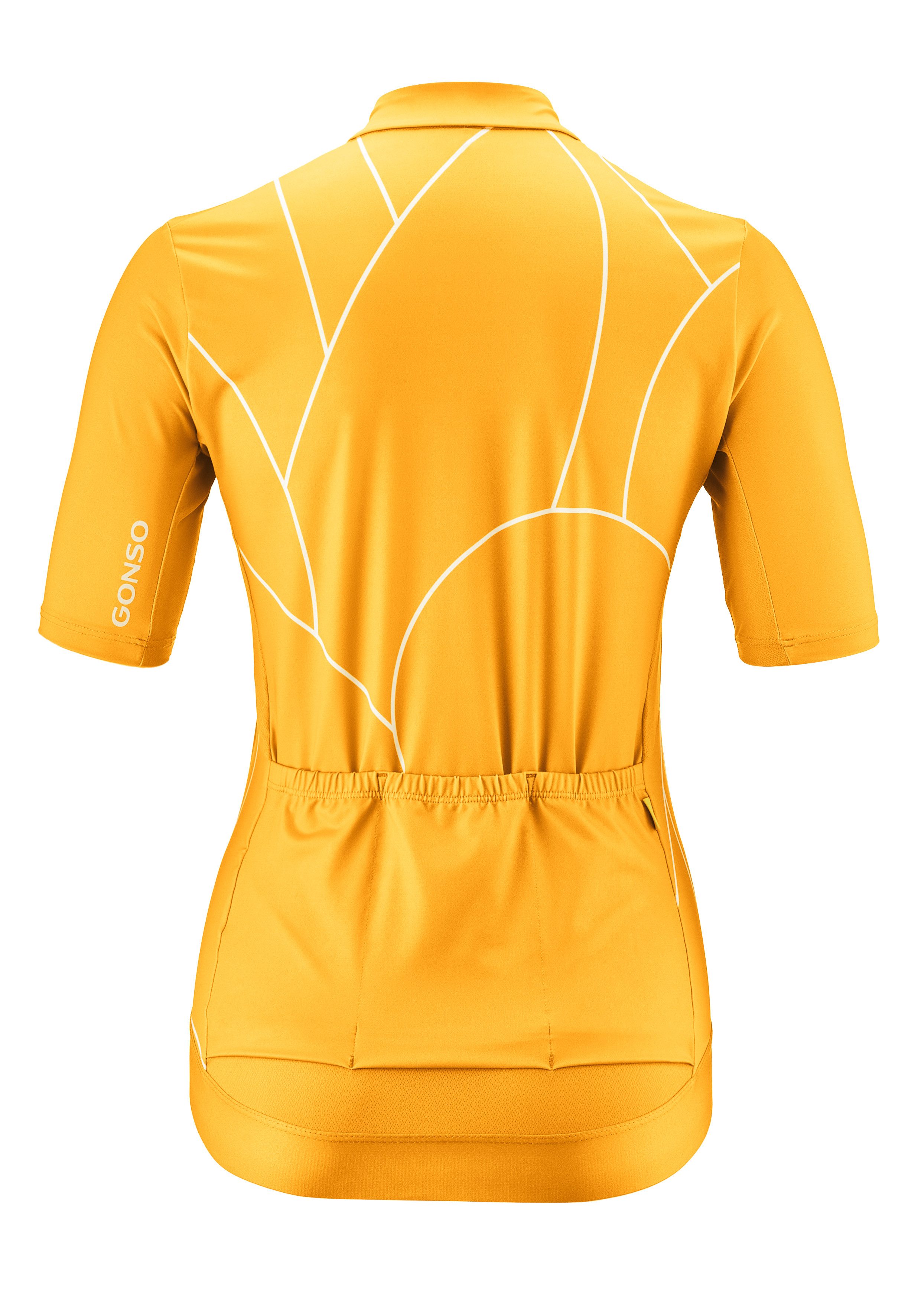 Gonso Fietsshirt Road Jersey Print W Dames fiets trui korte mouwen, full-zip trui, rugzak, slim fit