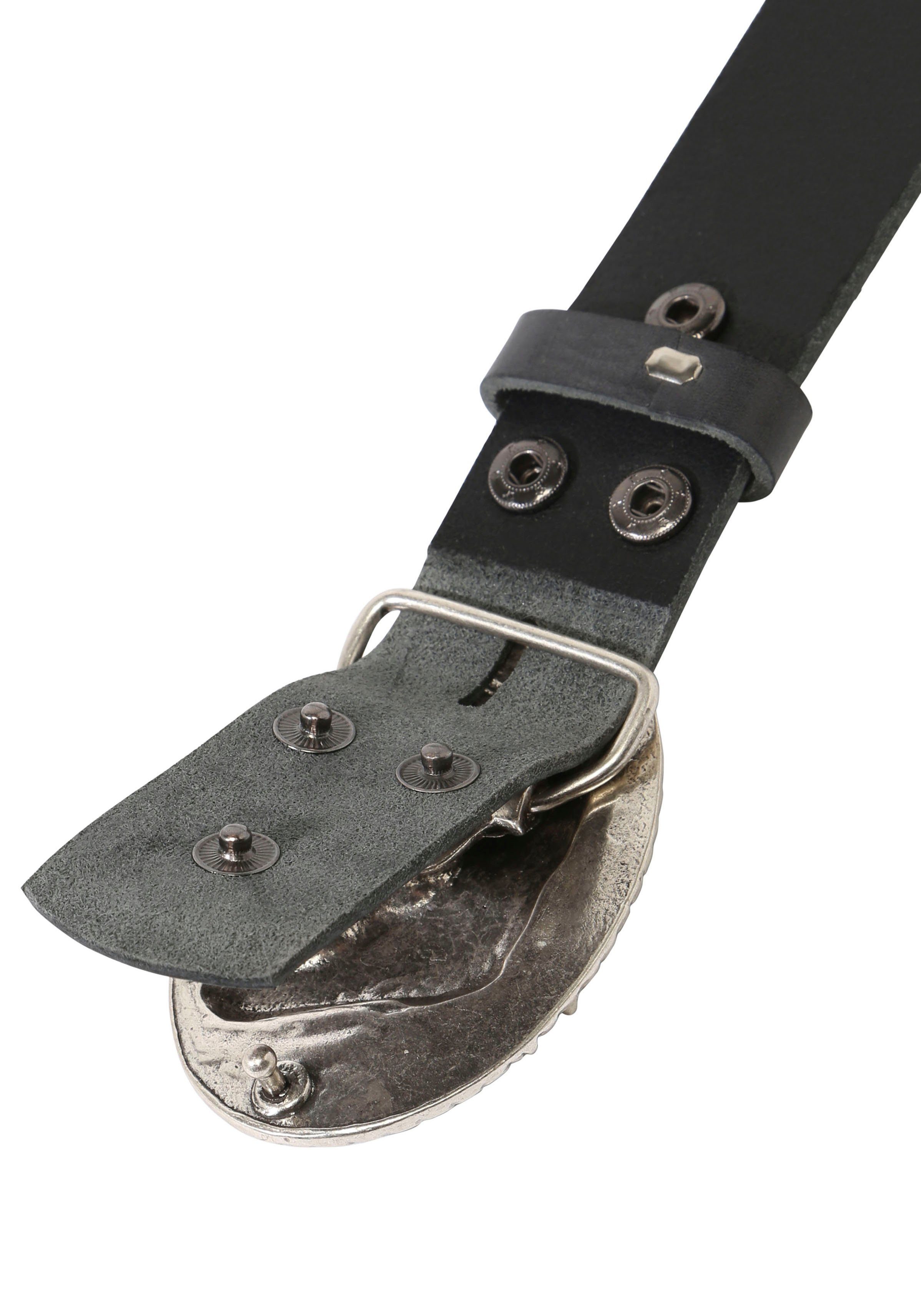 RETTUNGSRING by showroom 019° Leren riem met verwisselbare sluiting "paardenhoofd ovaal"