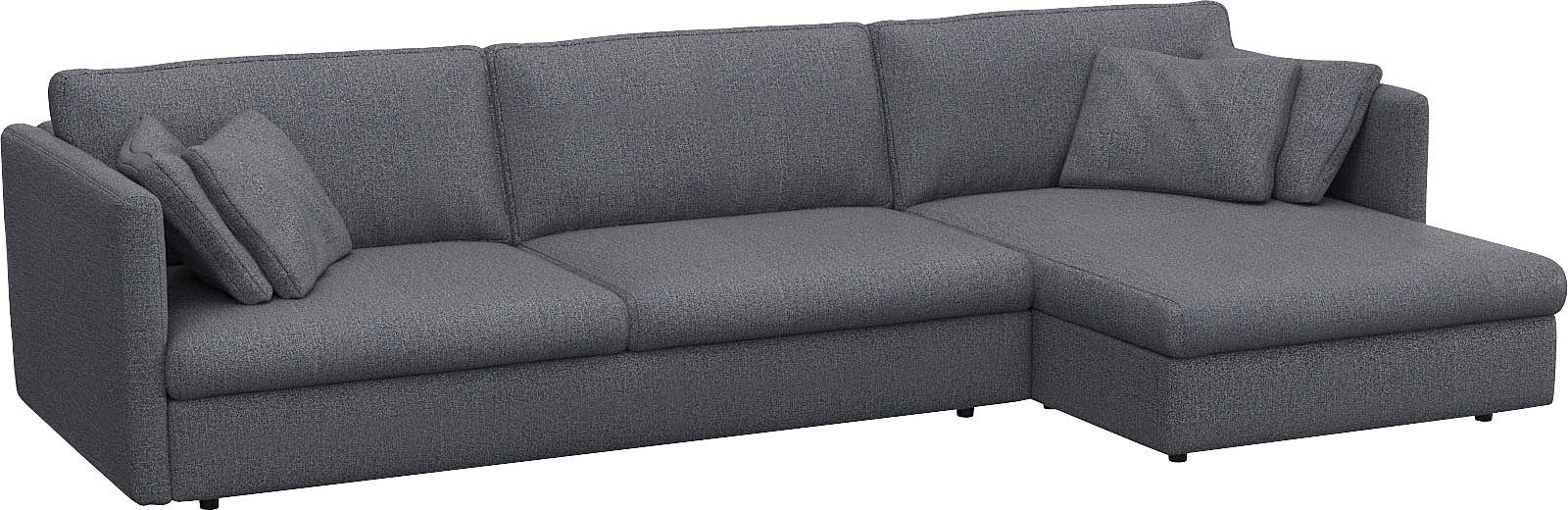 FLEXLUX Hoekbank Lovane Zacht en zeer comfortabel, grote zitdiepte op koudschuim, inclusief sierkussen