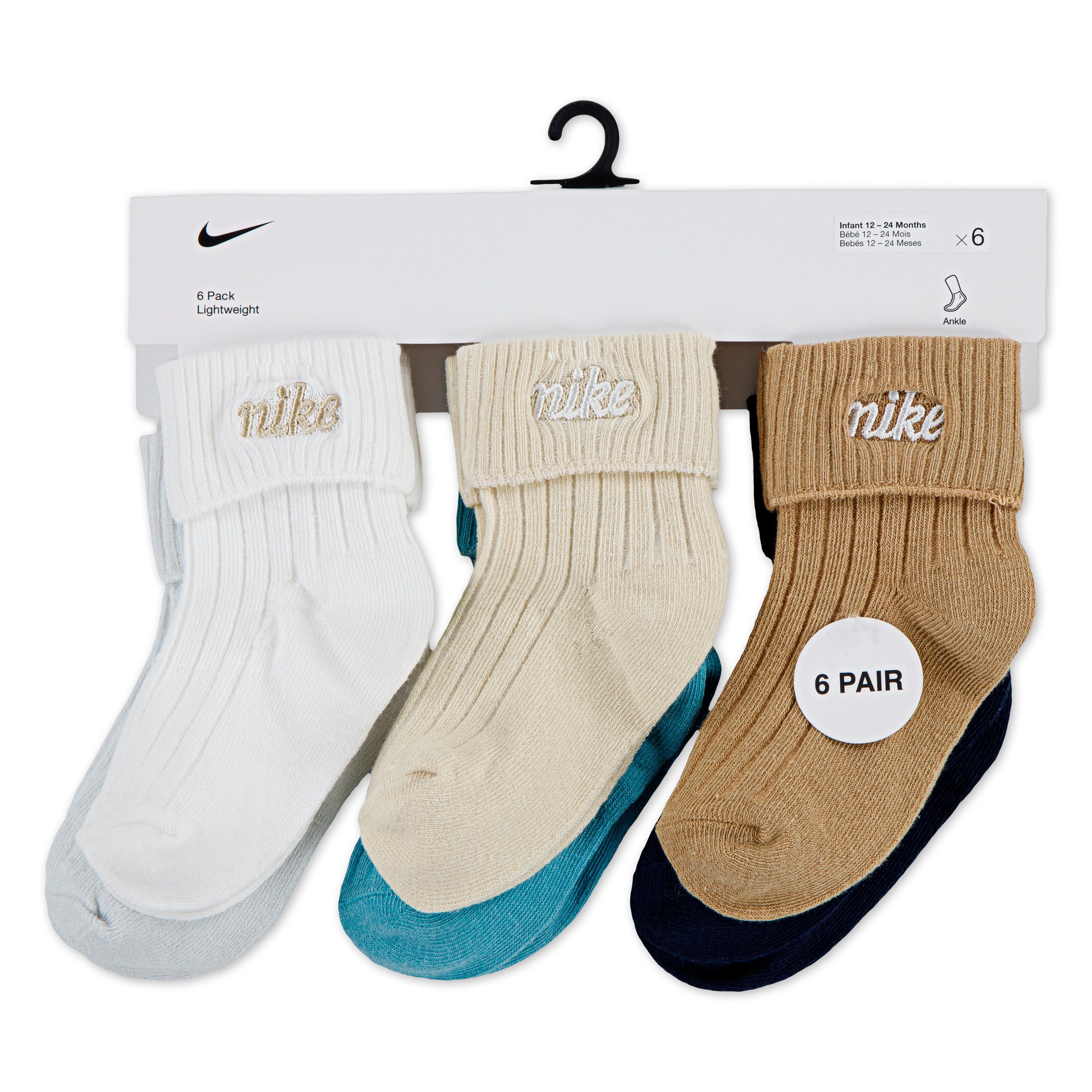 Nike Sportswear Sokken NHN 6PK RIB TURNCUFF INF SOCK für Kinder (6 paar)