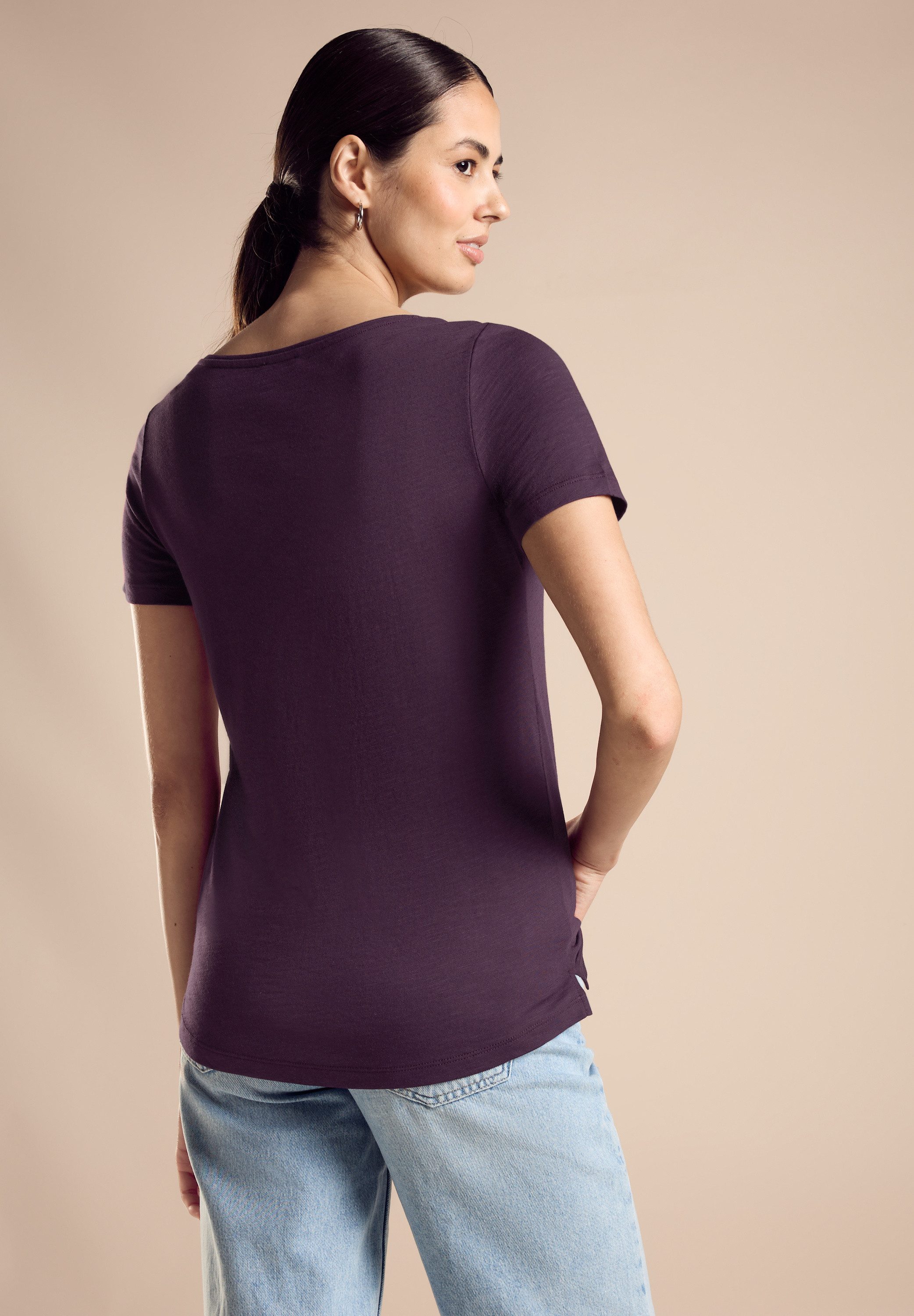 STREET ONE T-shirt Style Gerda met een langere achterkant