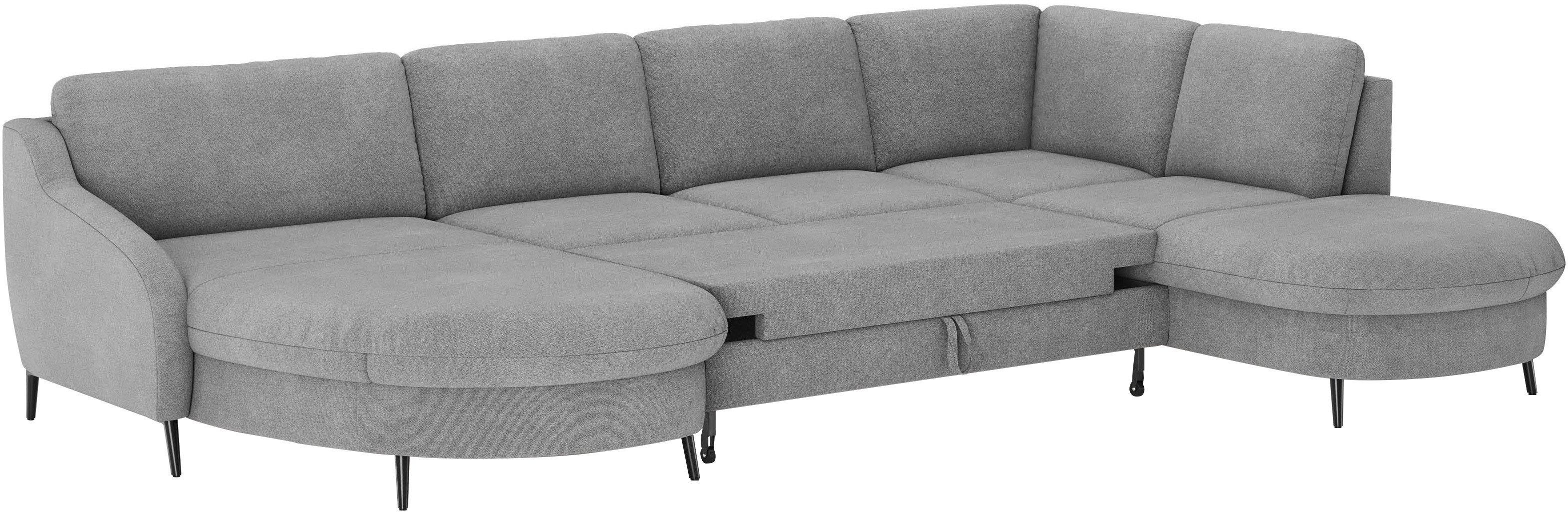 sit&more Zithoek Soul U-model optioneel met bed en bedlade