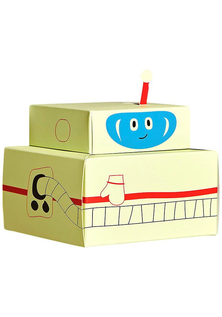 Happy Socks Lange sokken met speelse robotmotieven (Set van 3)