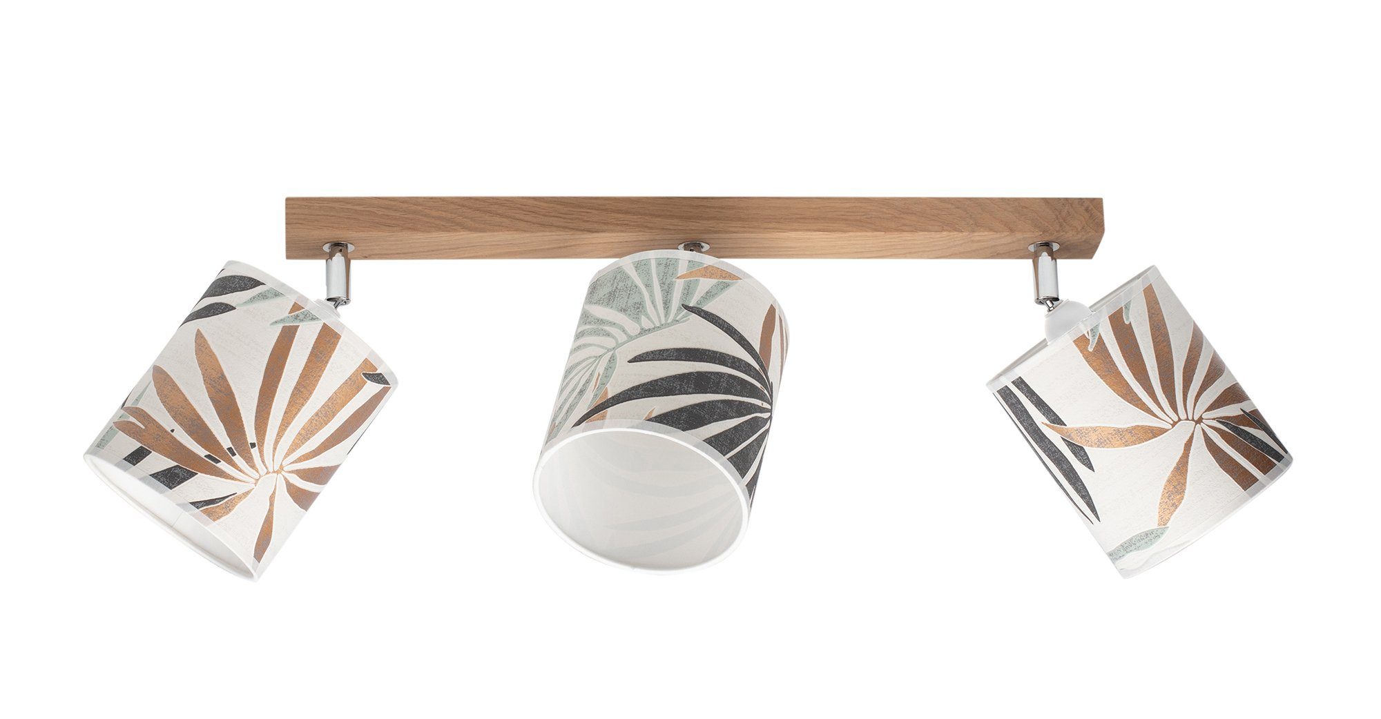 BRITOP LIGHTING Plafondlamp HOJA Kapjes van gelamineerd materiaal, plafondrozet van eikenhout plafondlampen groen