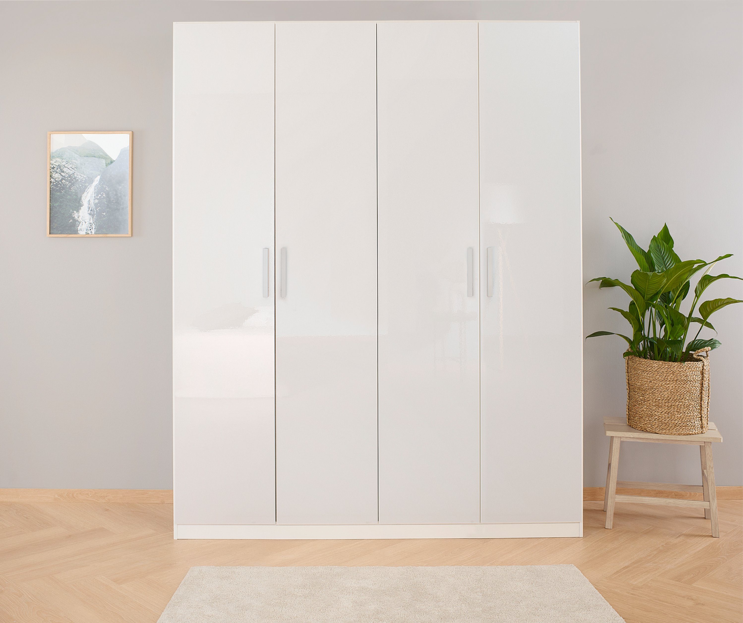 rauch Draaideurkast Koluna Hoogglansfront, inclusief 2 lades en extra planken