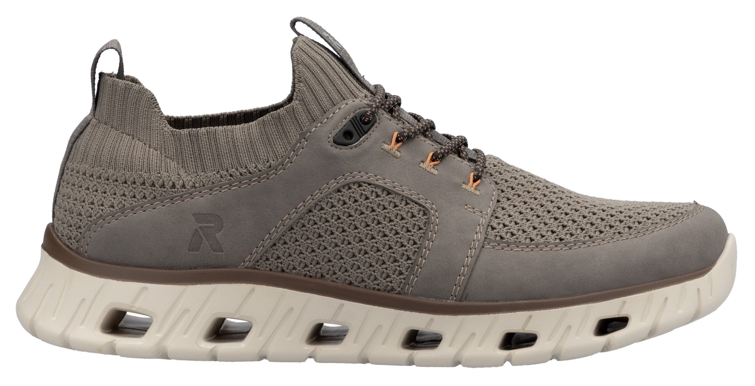 RIEKER Sport Slip-on sneakers , lage schoen, vrijetijdsschoen, slipper met modieuze loopzool