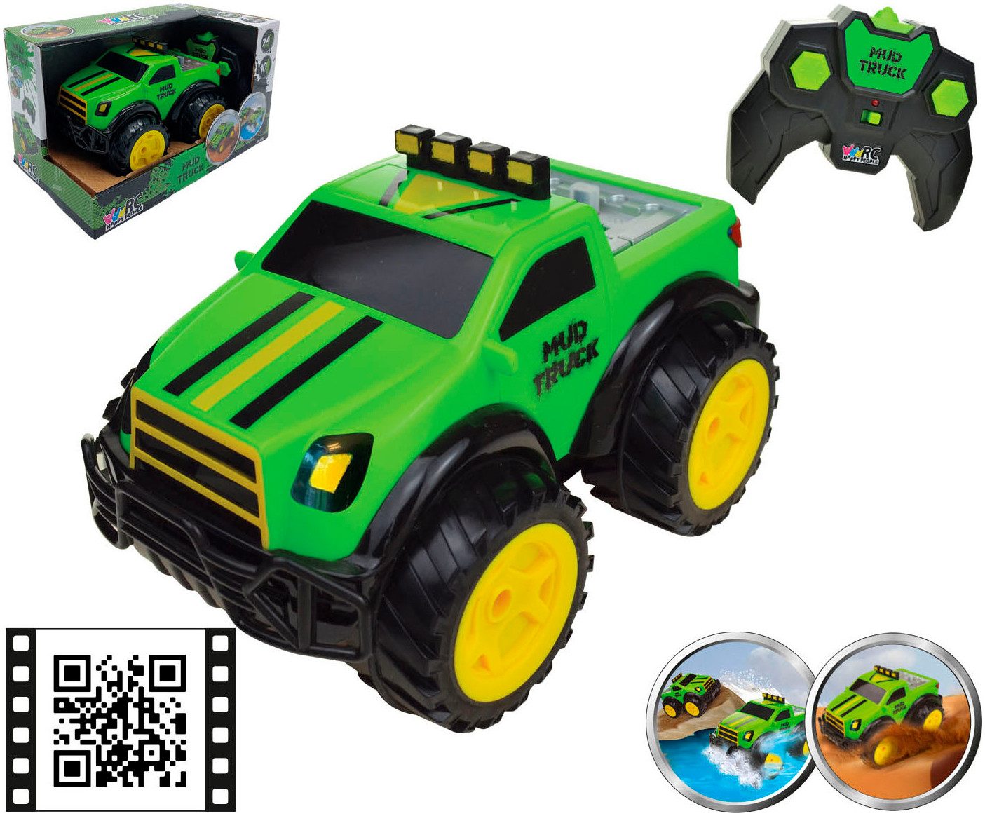 Happy People Radiografisch bestuurbare truck Mud Truck Amfibievoertuig