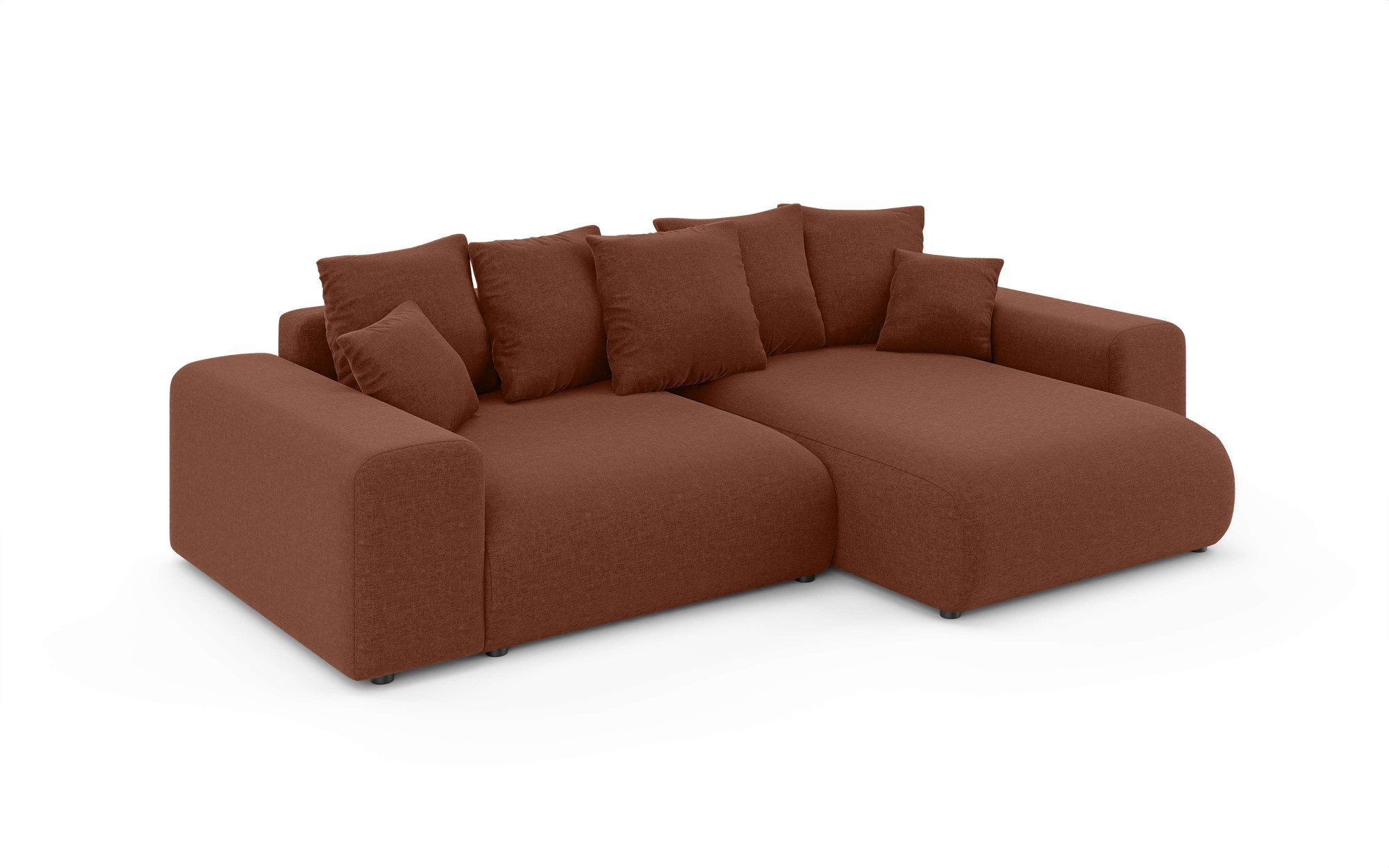 Home affaire Hoekbank LAKESIDE met bedfunctie en bedlade, B/D/H 257/166/84 cm L-vorm, recamiere aan beide zijden monteerbaar, golfondersteuning