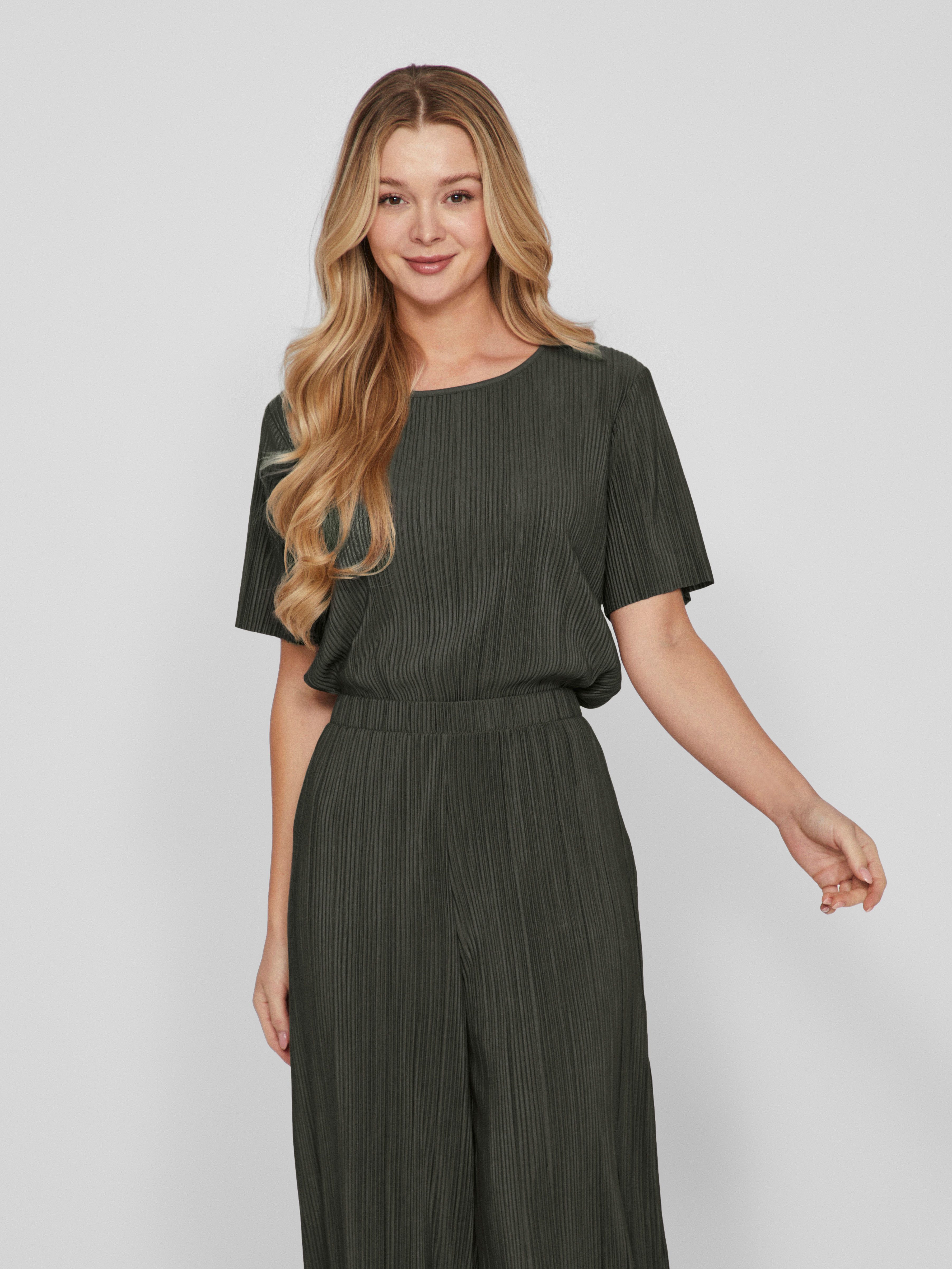 Vila Shirt met korte mouwen VIPLISA O-NECK S/S TOP - NOOS