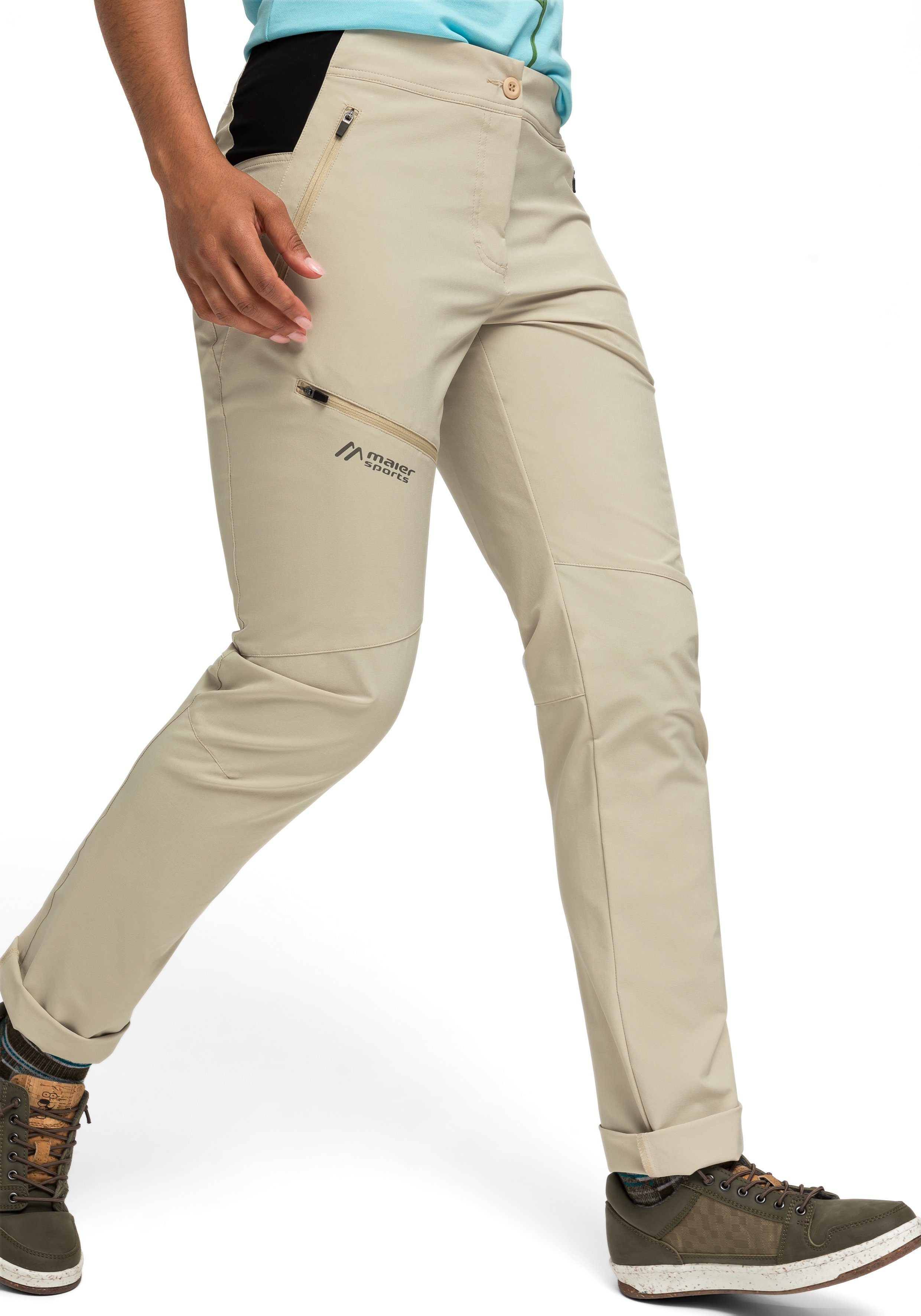 Maier Sports Outdoorbroek Latit Slim Vario W Dames wandelbroek, lange outdoorbroek, trekkingbroek slim