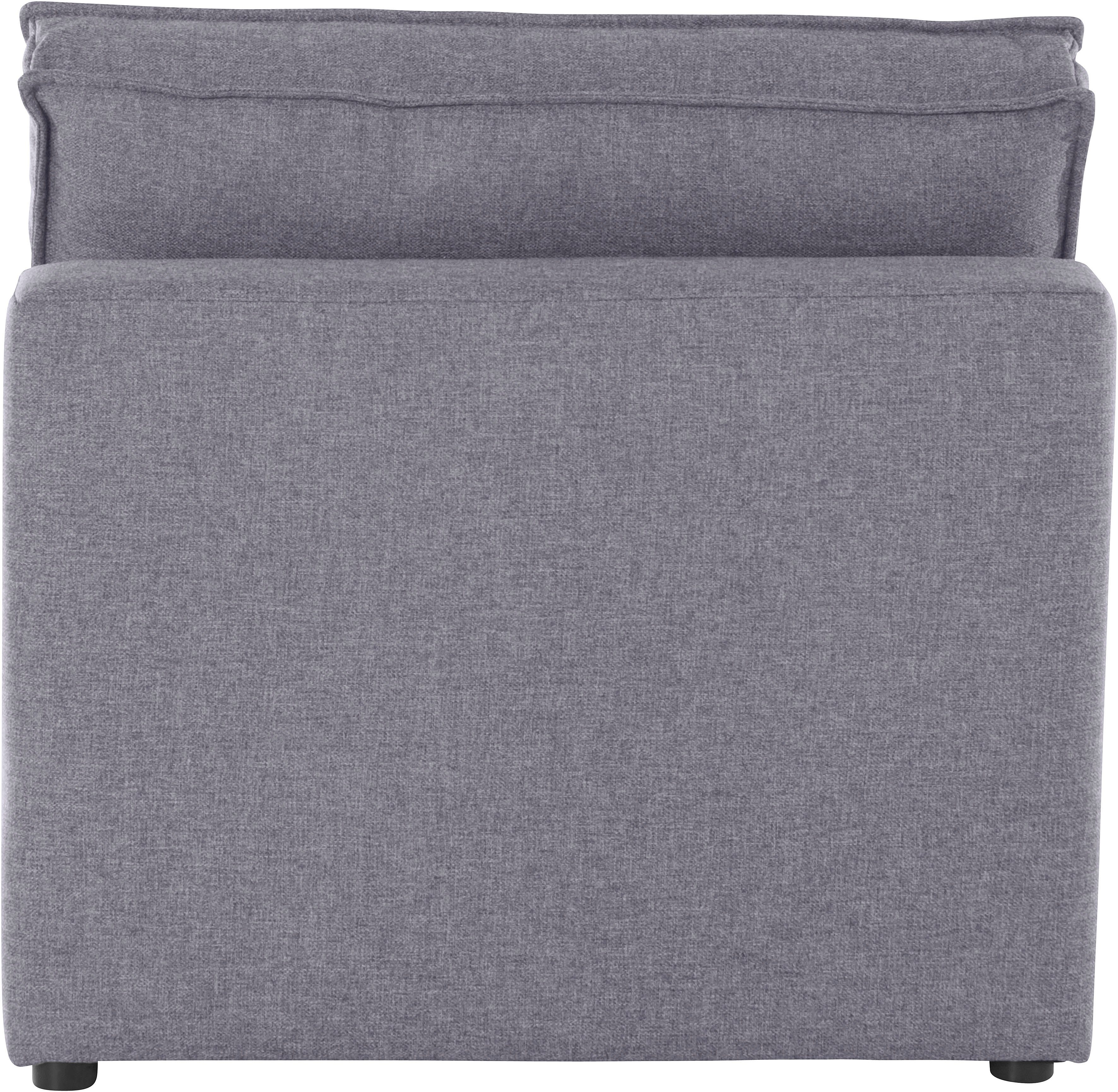 RAUM.ID Bank-middenelement Florid als deel van een modulaire bank, stevig zitcomfort, ook in cord