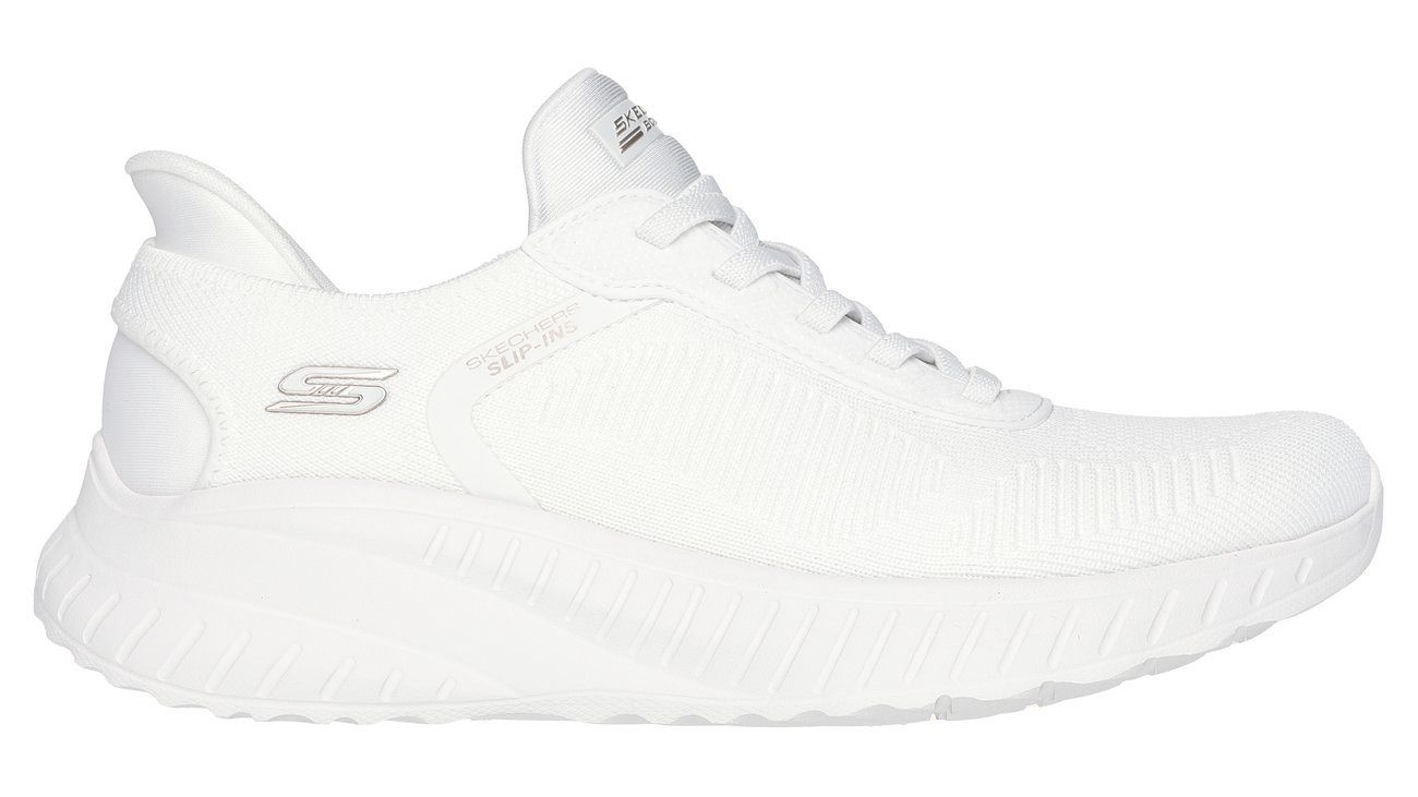 Skechers Slip-on sneakers BOBS SQUAD CHAOS-CURRENT MUSE , slippers, vrijetijdsschoen in vegan uitvoering