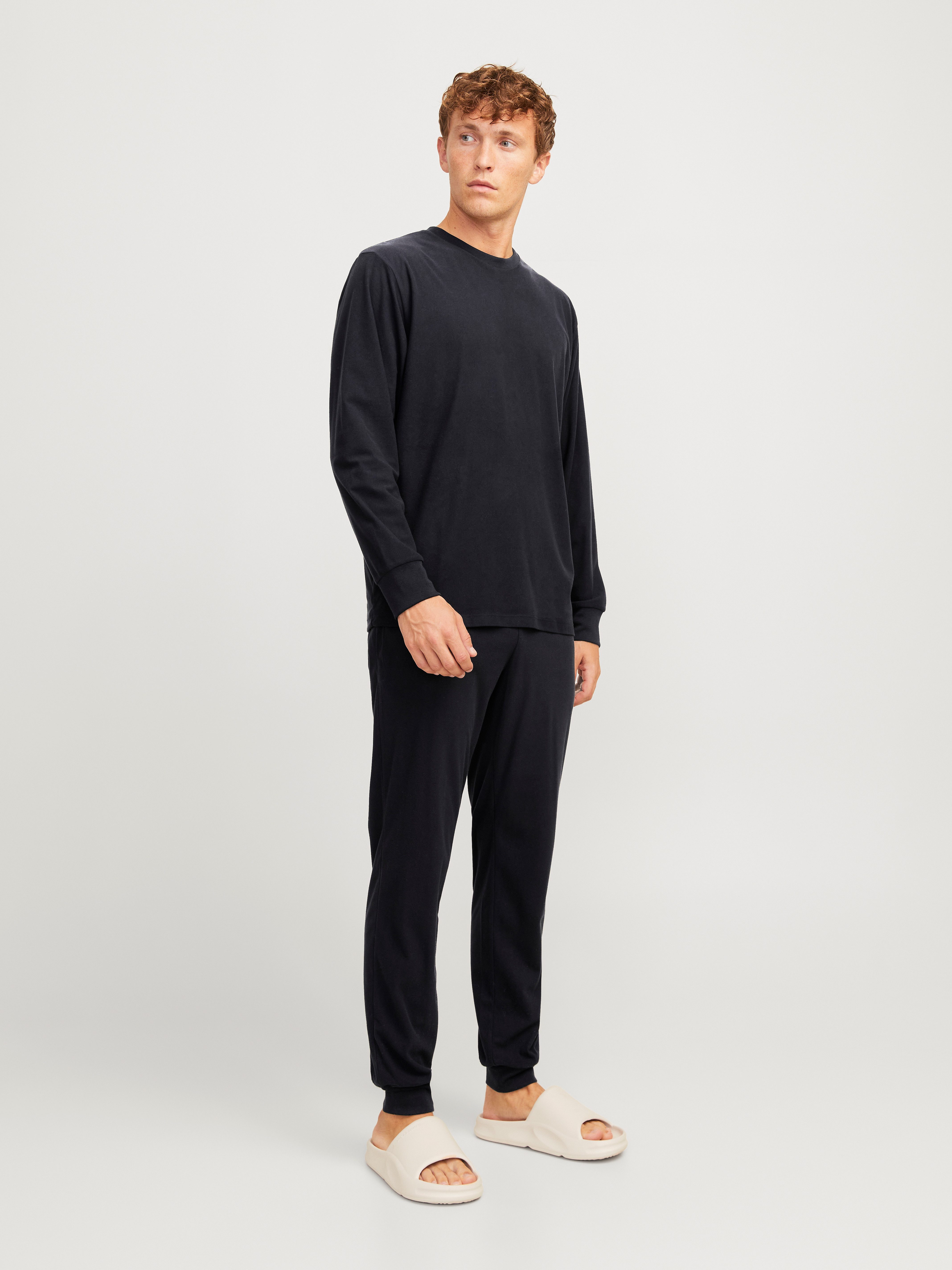 Jack & Jones Shirt met lange mouwen JACSOLID LOUNGE SET W NOOS (set 2-delig)