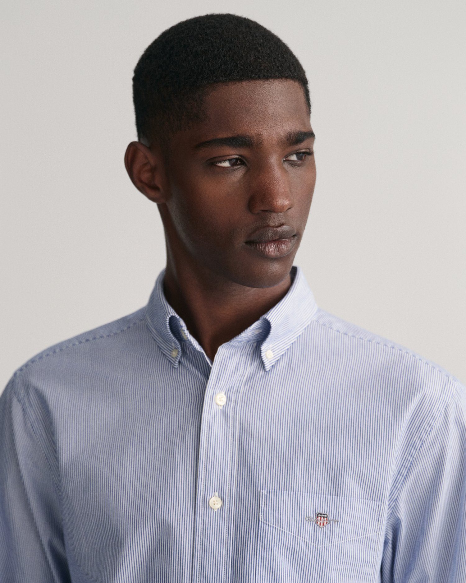 Gant Overhemd met lange mouwen REG POPLIN BANKER SHIRT Banker Stripe popeline, lichte katoen