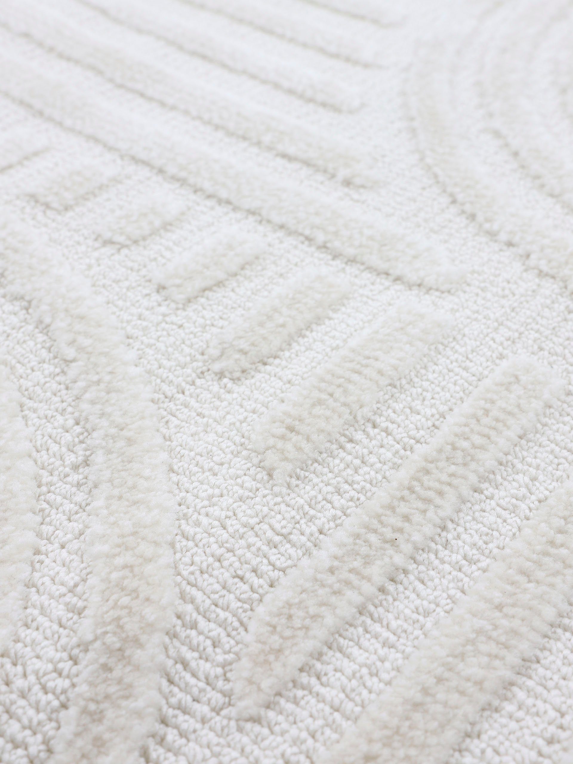 carpetfine Vloerkleed Holly 4 - Soft Touch Microvezel Tapijt Boho Scandi, zachte dichte getufte hoog-laag structuur, woonkamer