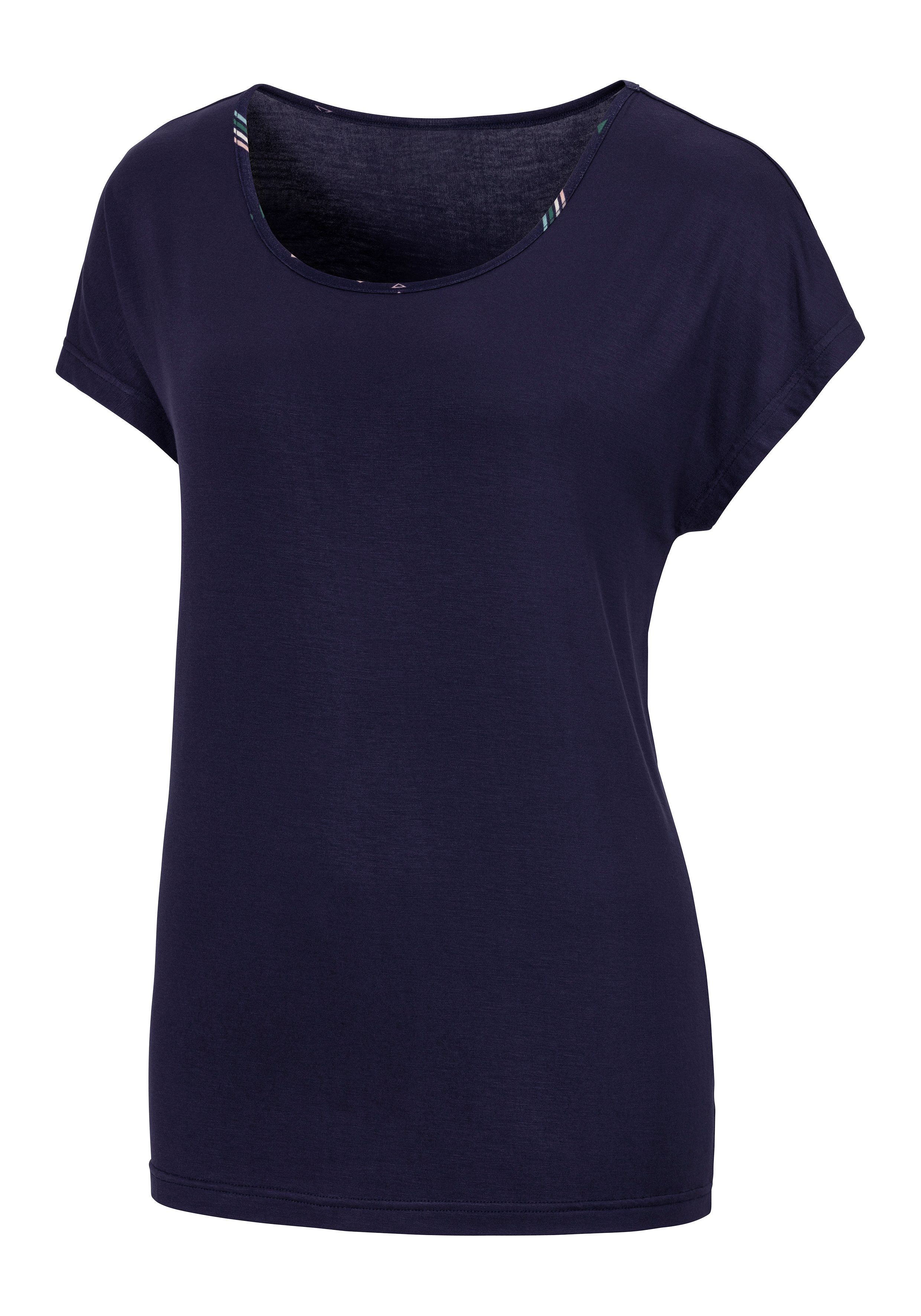 Lascana Pyjama top met aangeknipte mouwen