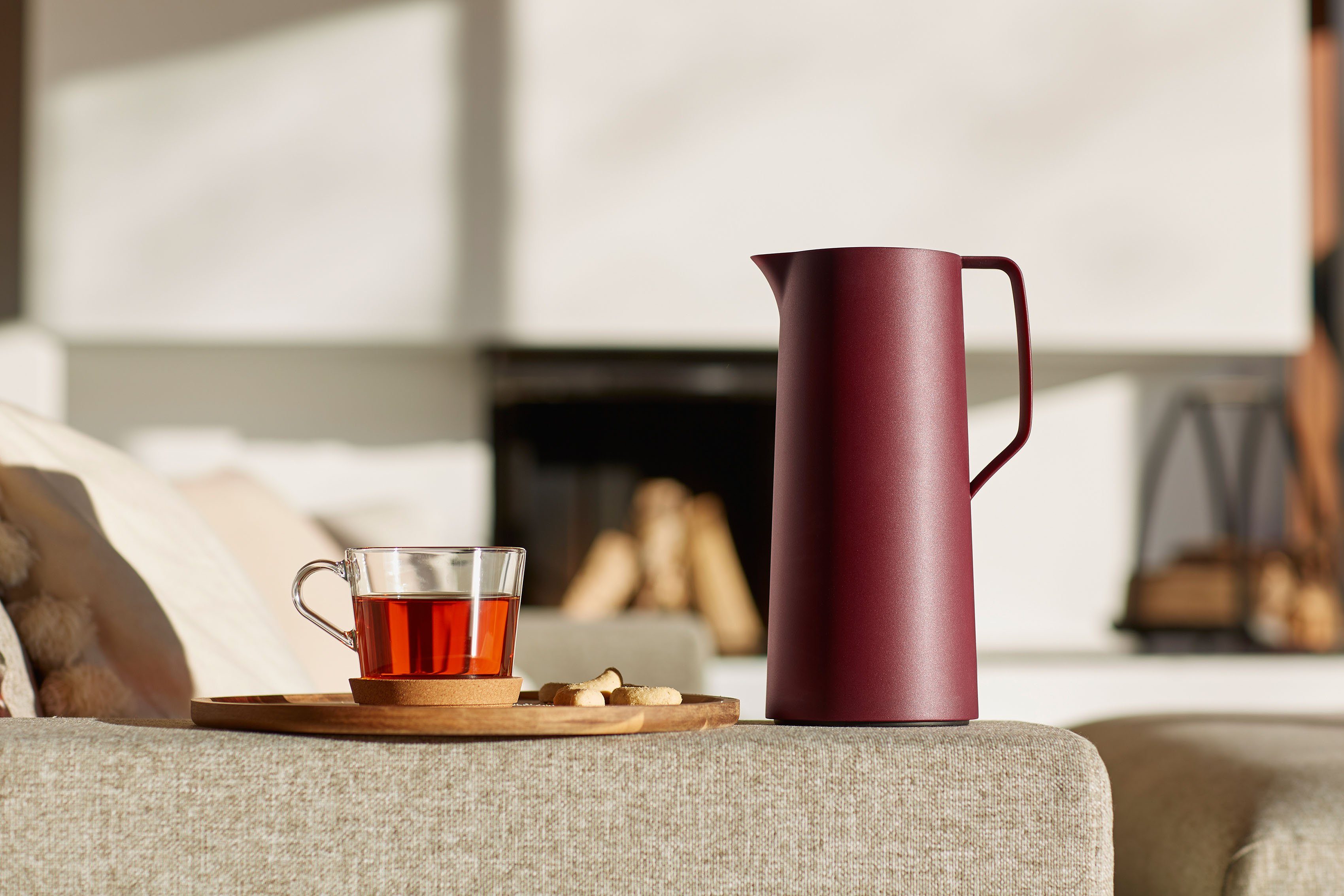 Emsa Thermoskan Motiva Quick-Press deksel, eenhandbediening, 12u warm/24u koud, glazen fles (1 stuk)