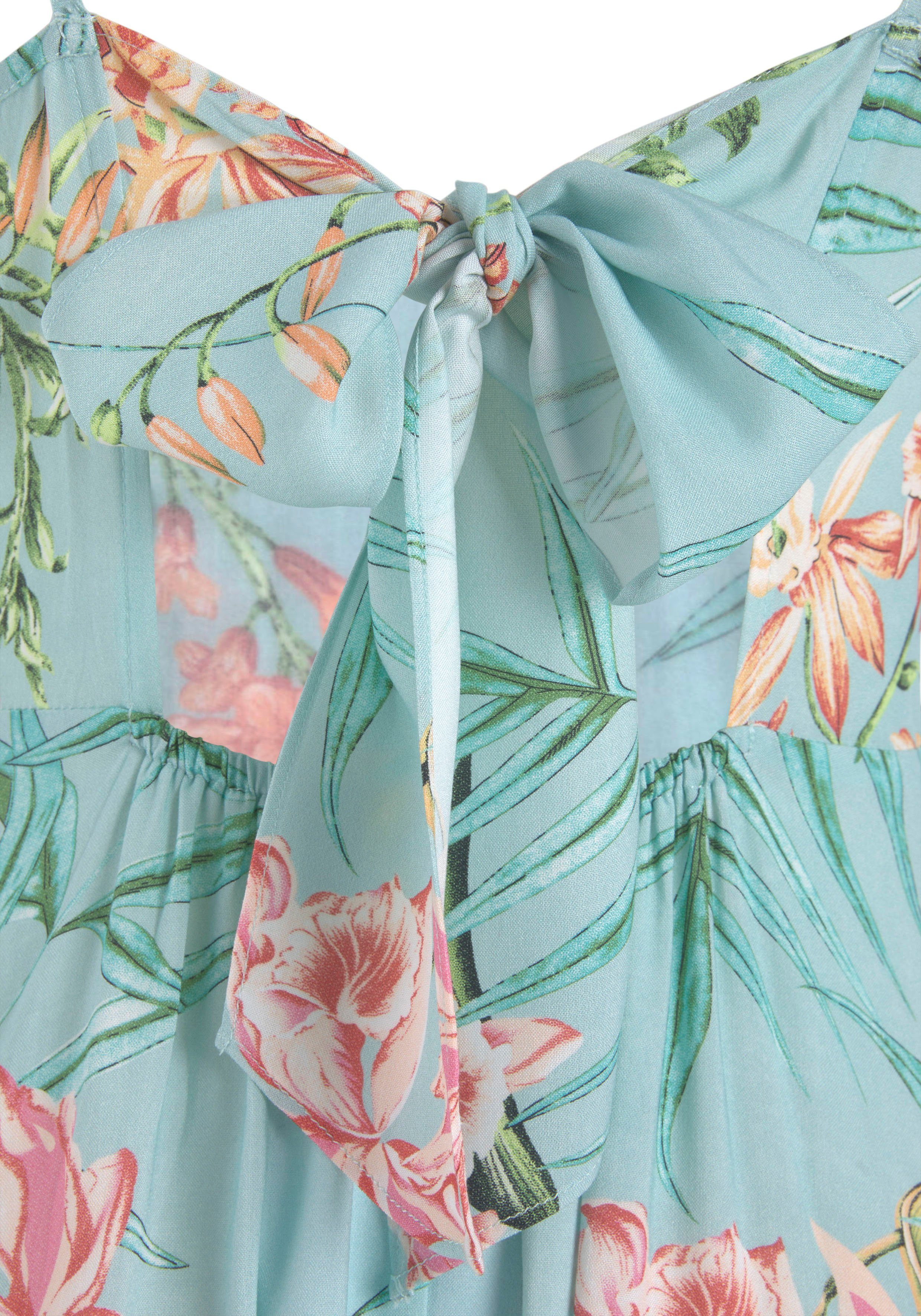 Lascana Maxi-jurk van geweven viscose, cut-outs op de rug, zomerjurk