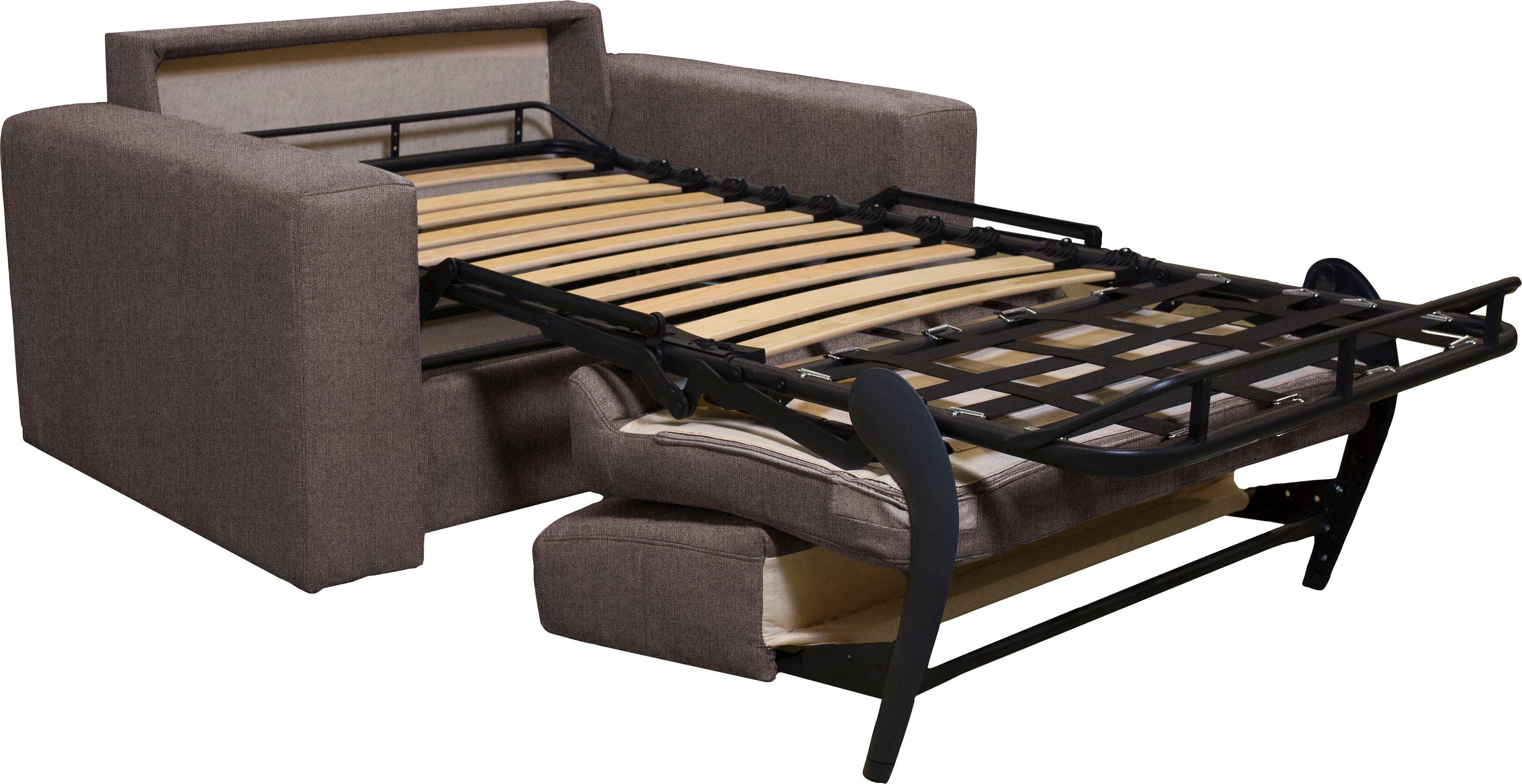 Home affaire Fauteuil Roma matras hoogte 140 cm Bedfunctie, met vering, Afmeting liggend ca. 83x198 cm
