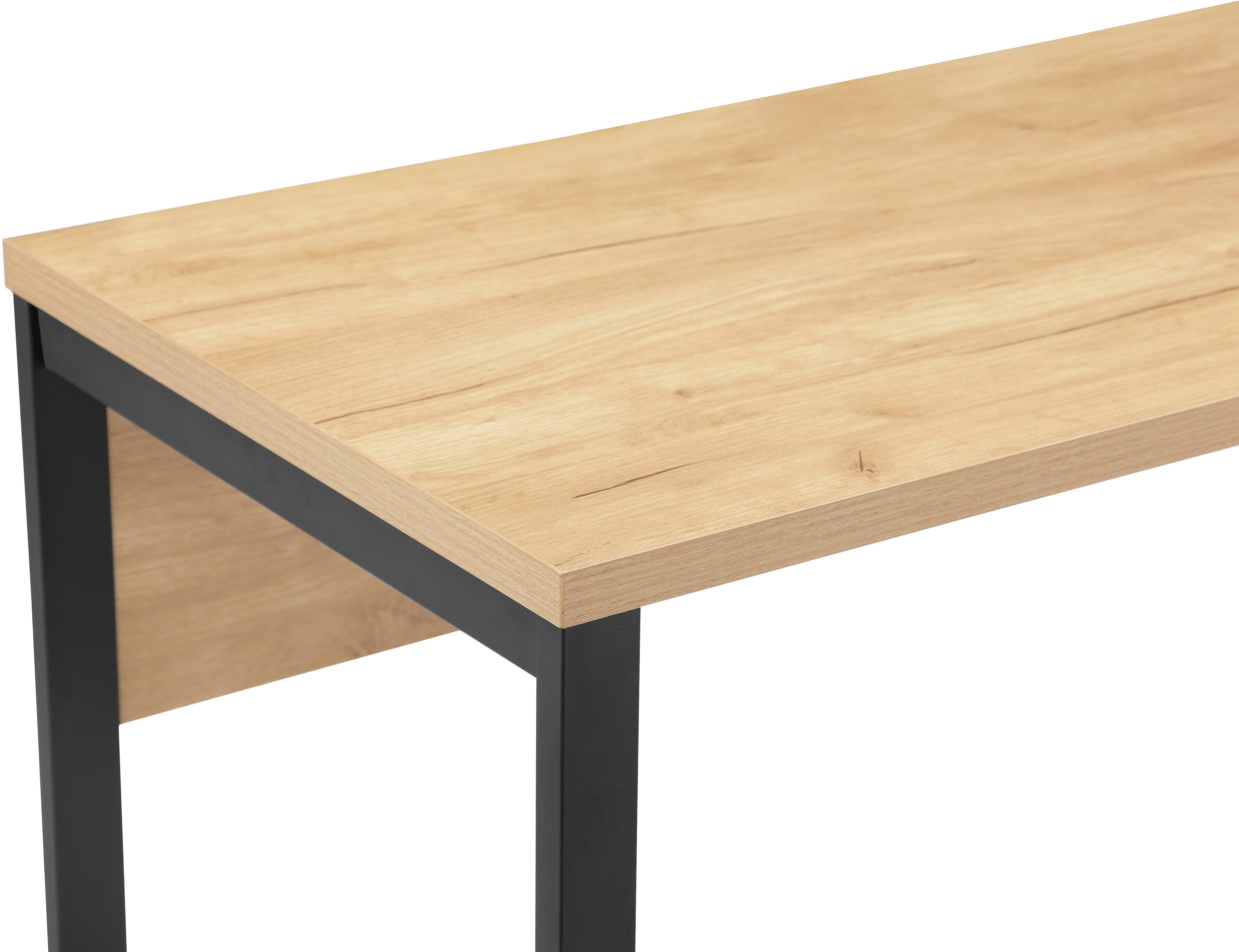 Places of Style Bureau Moid Computertafel, kabeldoorvoer, metalen slede, breedte 100 cm