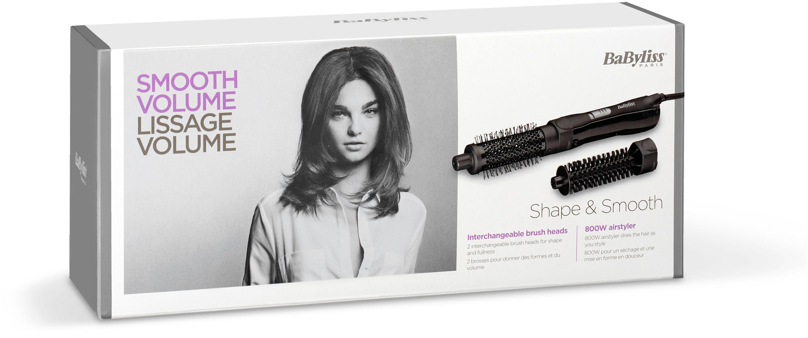 Babyliss Stylingborstel met warme lucht AS82E Shape & Smooth