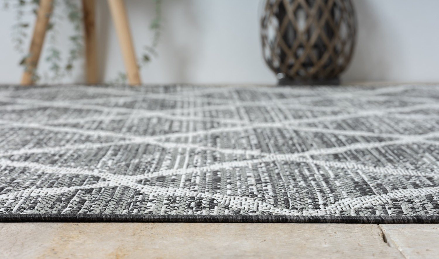 Myflair Möbel & Accessoires Vloerkleed Astral voorraadopruiming modern ruiten ontwerp, geschikt voor buiten, balkon, terras